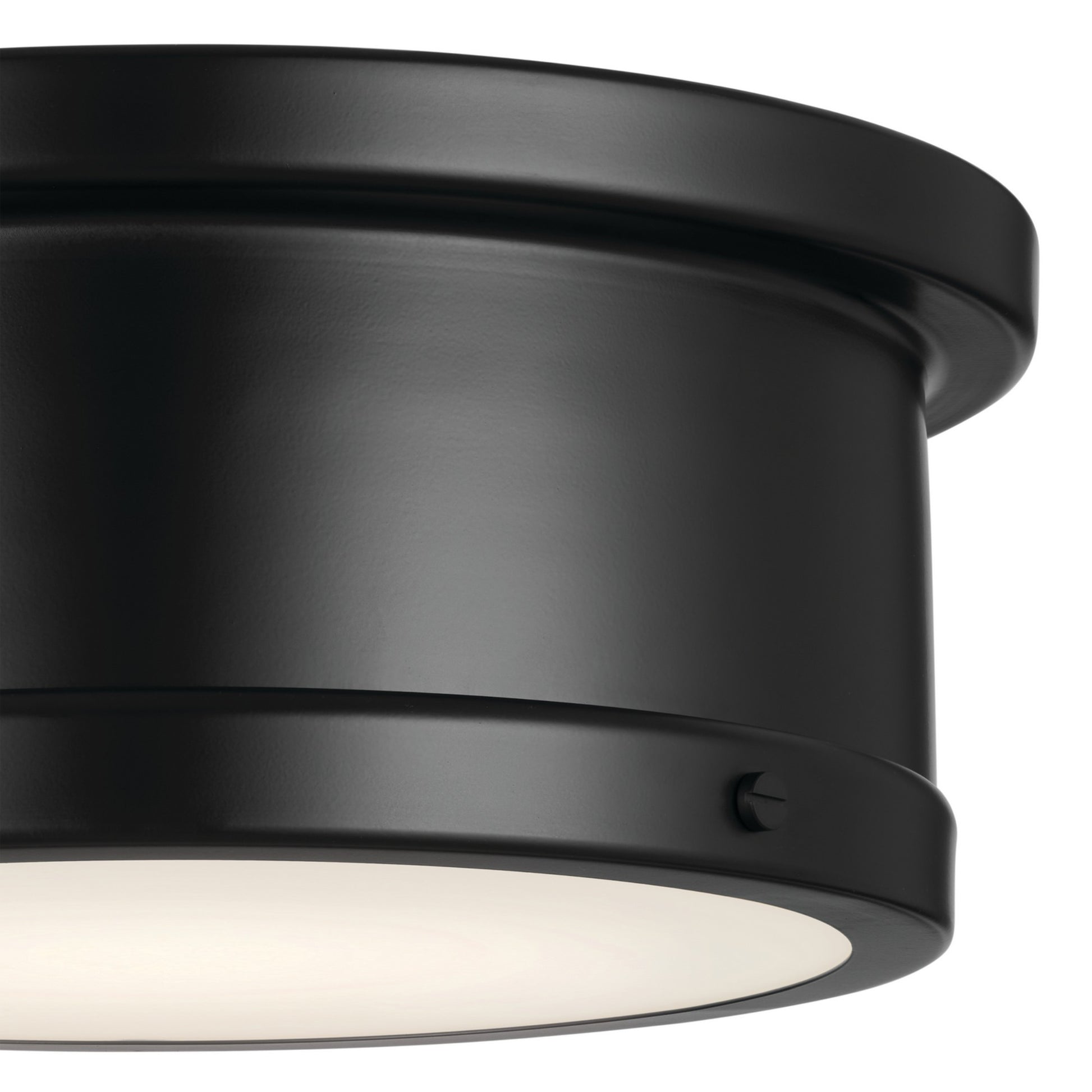 Serca 14" 2-Light Flush Mount, Black Finish - Bees Lighting