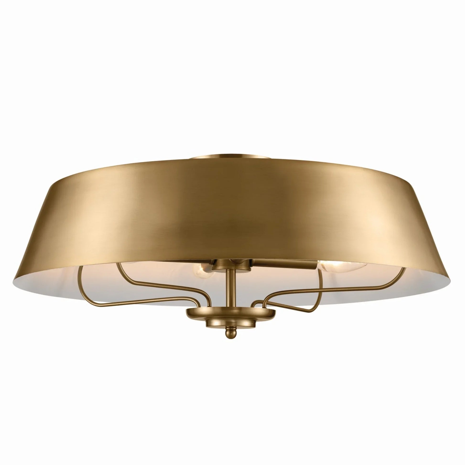 Luella 22" 4-Light Convertible Pendant, Brushed Natural Brass Finish - Bees Lighting