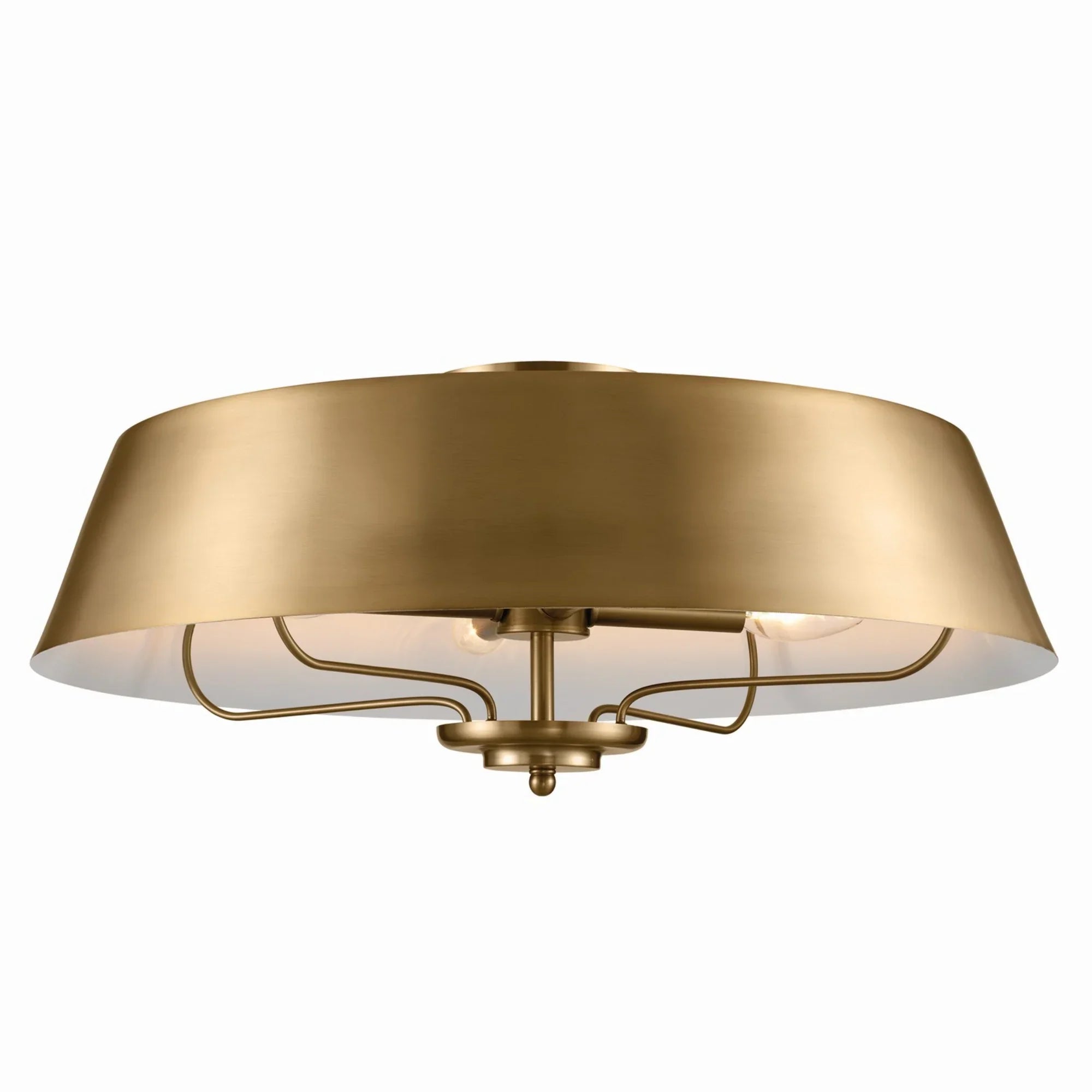 Luella 22" 4-Light Convertible Pendant, Brushed Natural Brass Finish - Bees Lighting