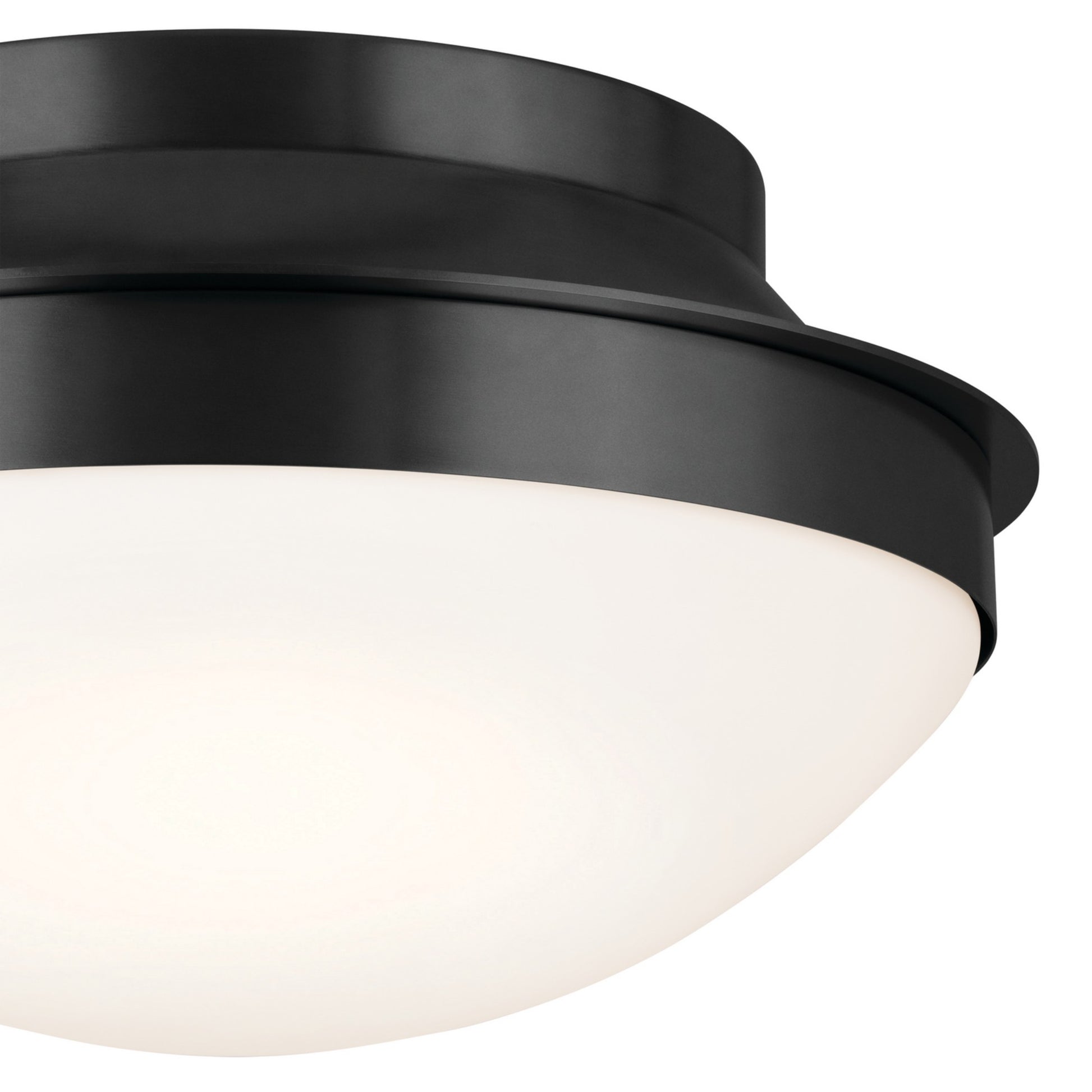 Bretta 14" 2-Light Flush Mount, Black Finish - Bees Lighting