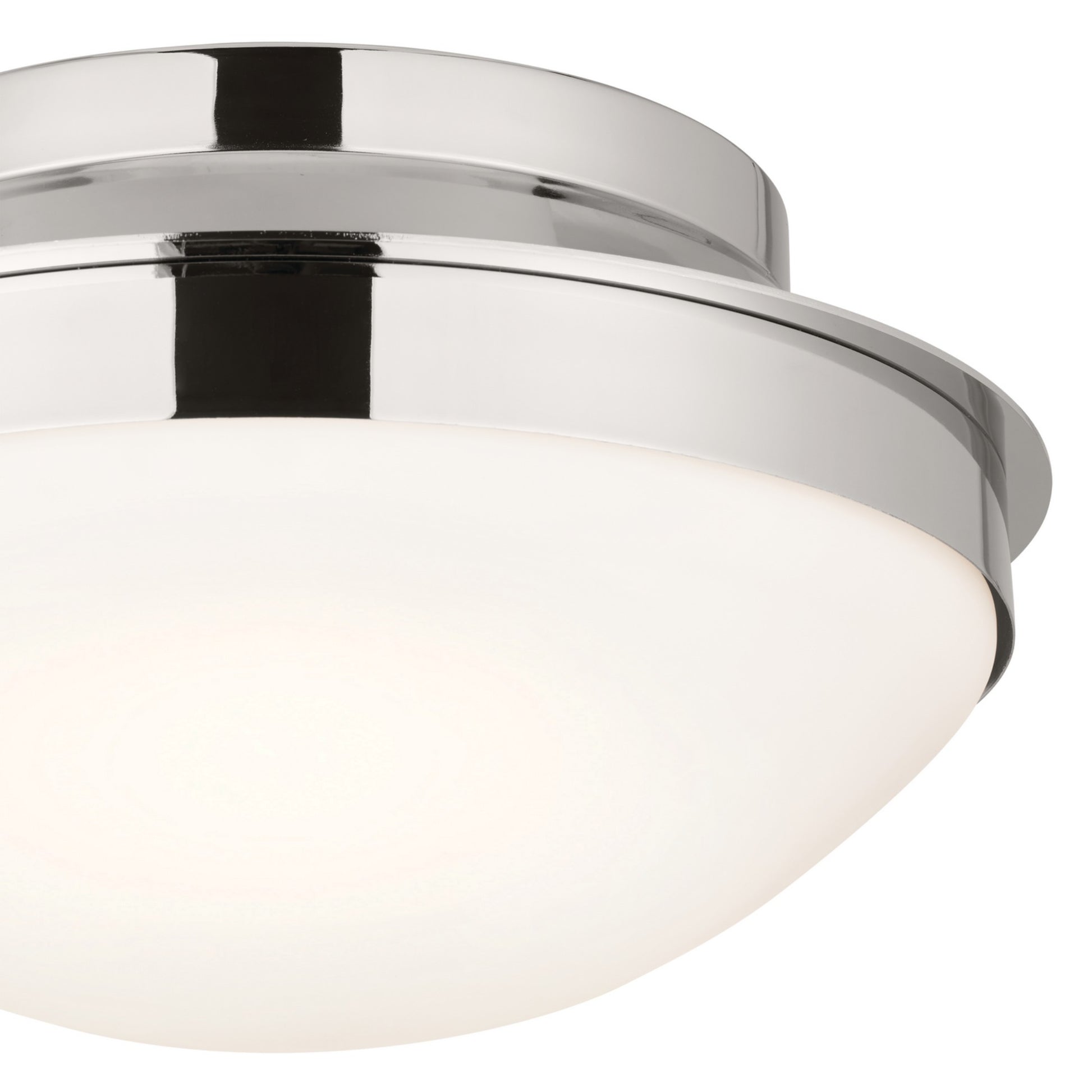 Bretta 14" 2-Light Flush Mount, Polished Nickel Finish - Bees Lighting