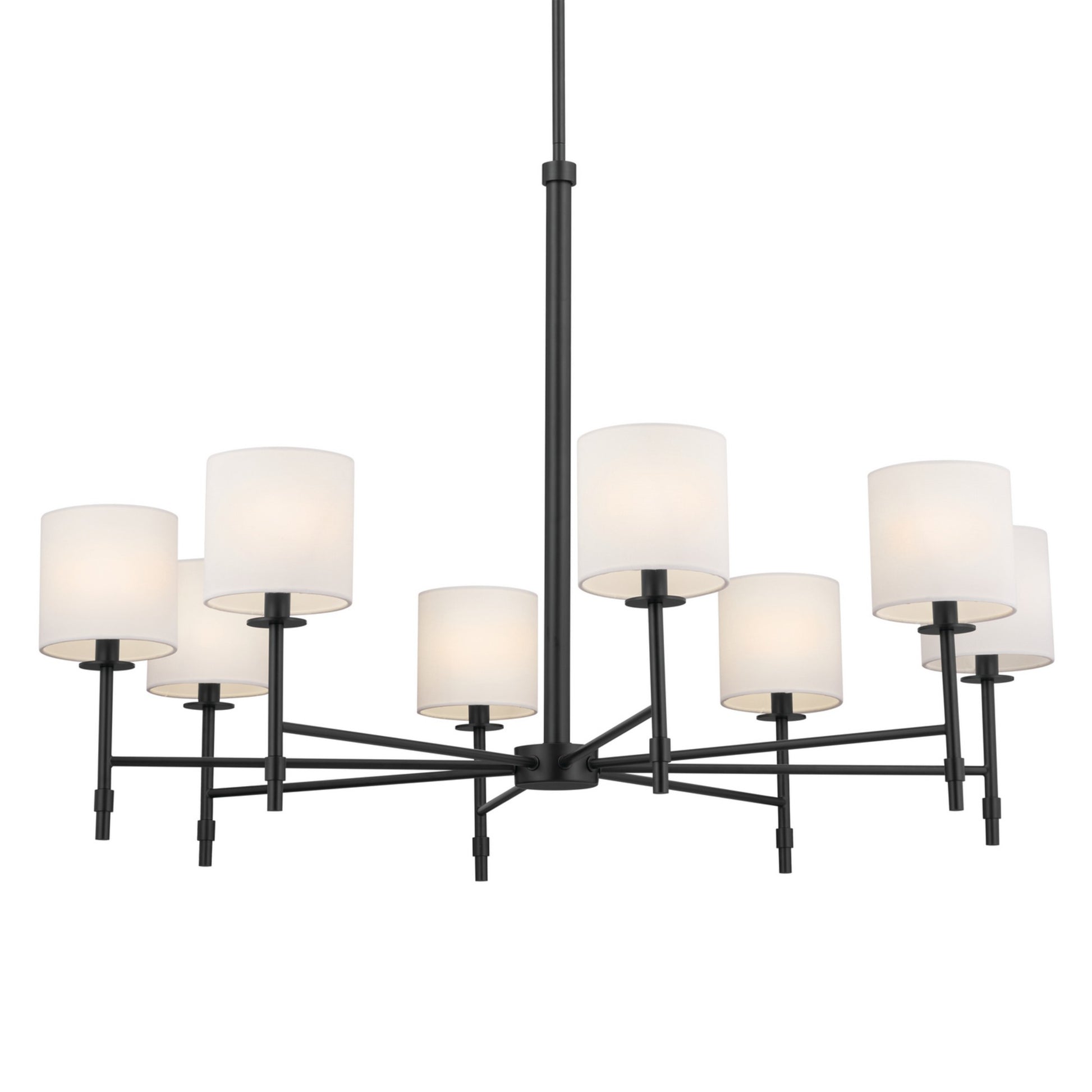 Ali 39" 8-Light Chandelier, Black Finish - Bees Lighting