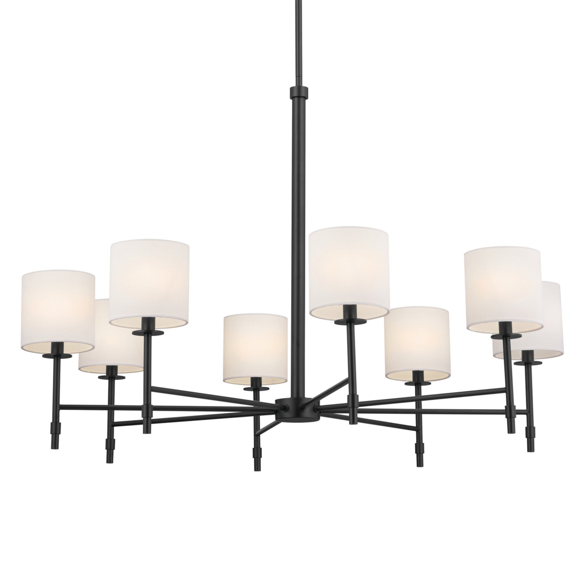 Ali 39" 8-Light Chandelier, Black Finish - Bees Lighting