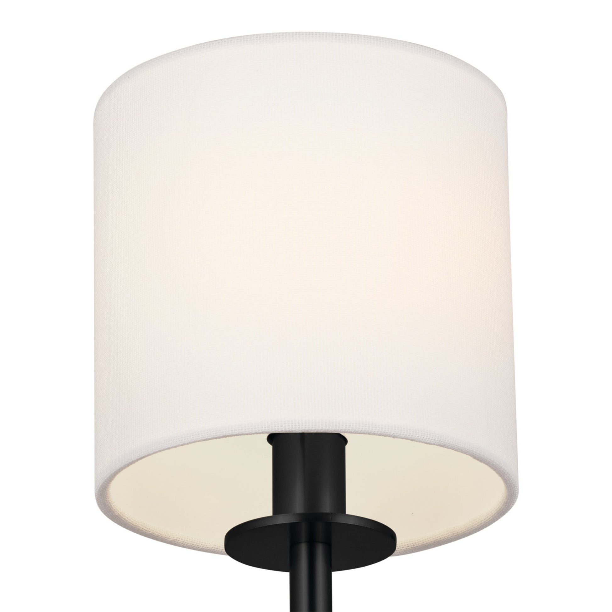 Ali 5" Wall Sconce, Black Finish, Fabric Shade - Bees Lighting