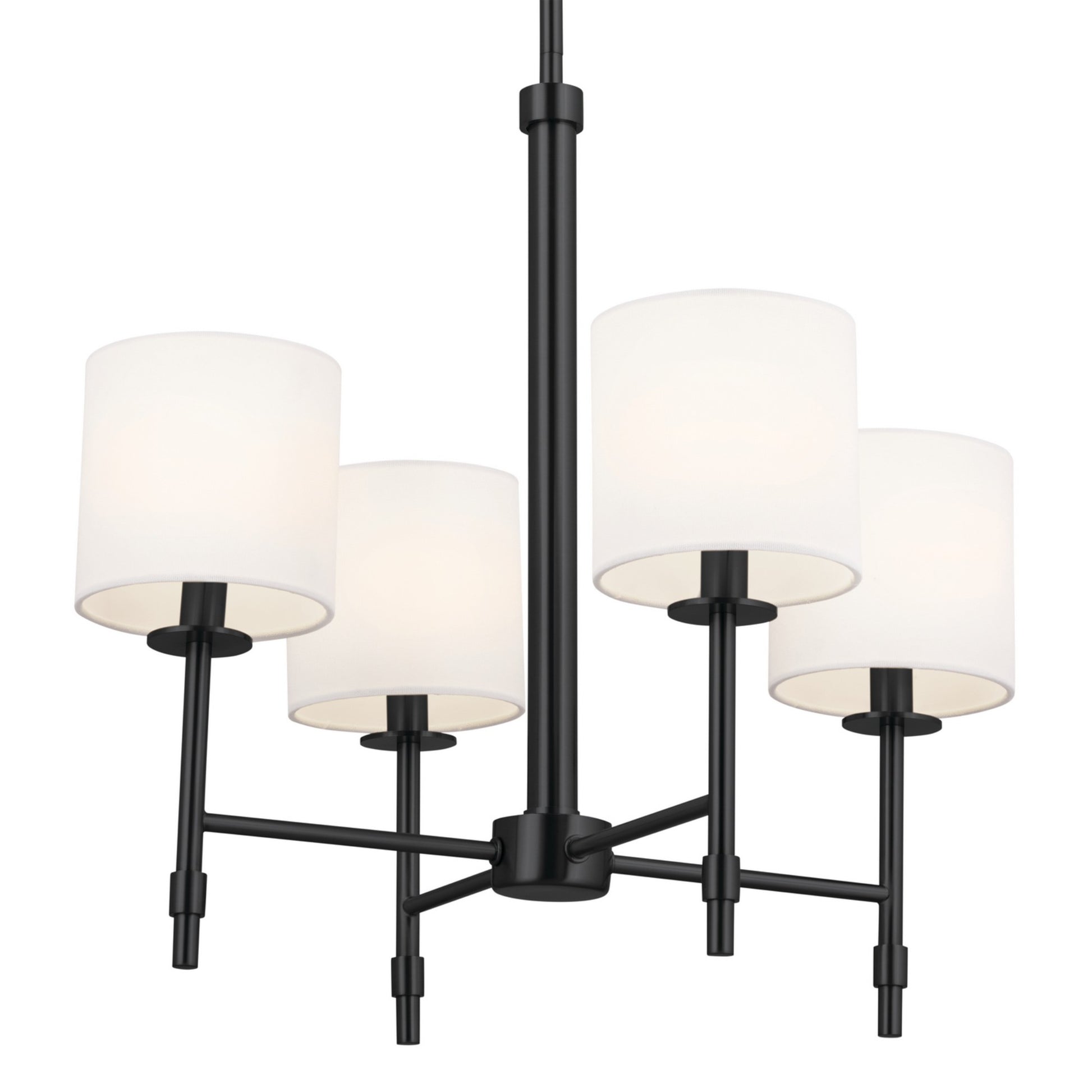 Ali 20" 4-Light Chandelier, Black Finish - Bees Lighting