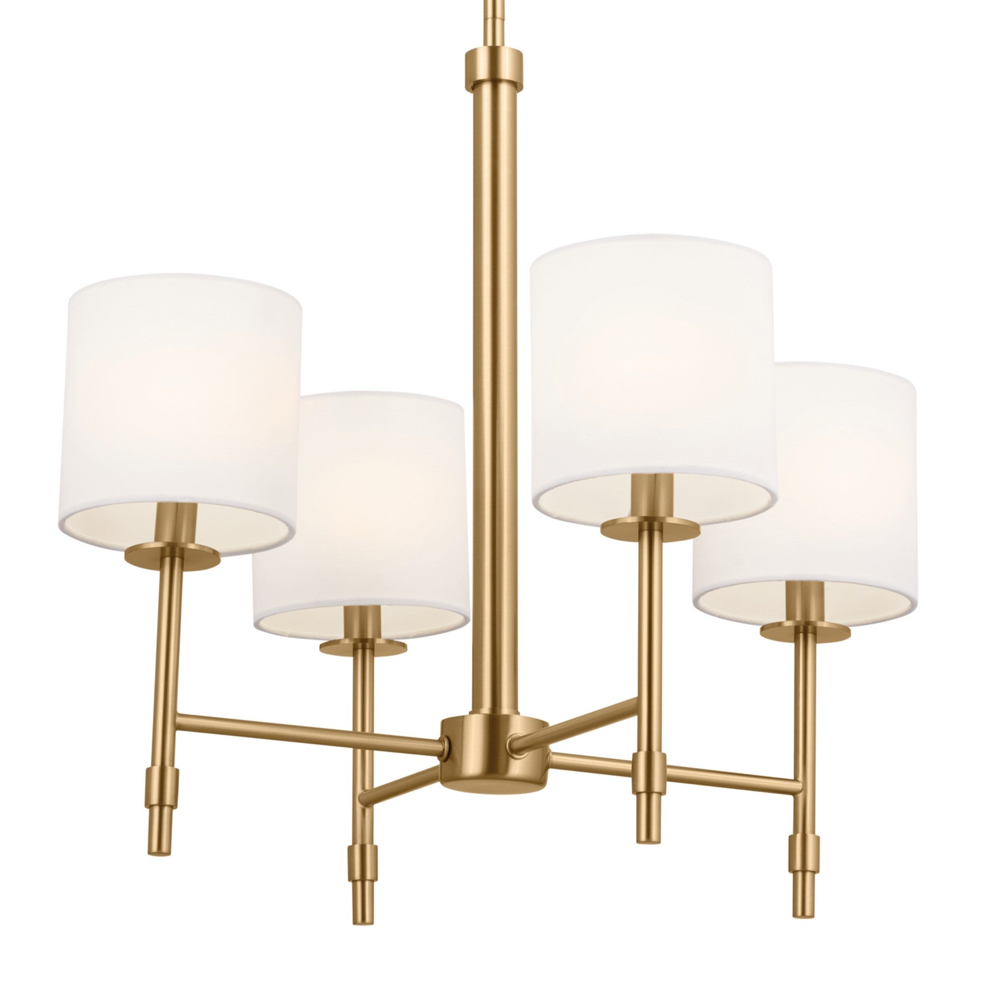 Ali 20" 4-Light Chandelier, Brushed Natural Brass Finish - Bees Lighting