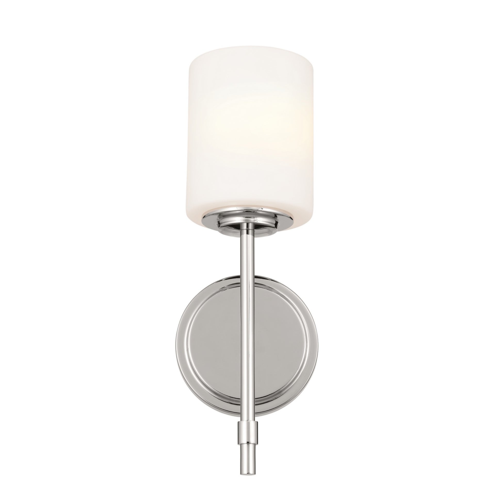 Ali 5" Wall Sconce, Polished Nickel Finish, Glass Shade - Bees Lighting