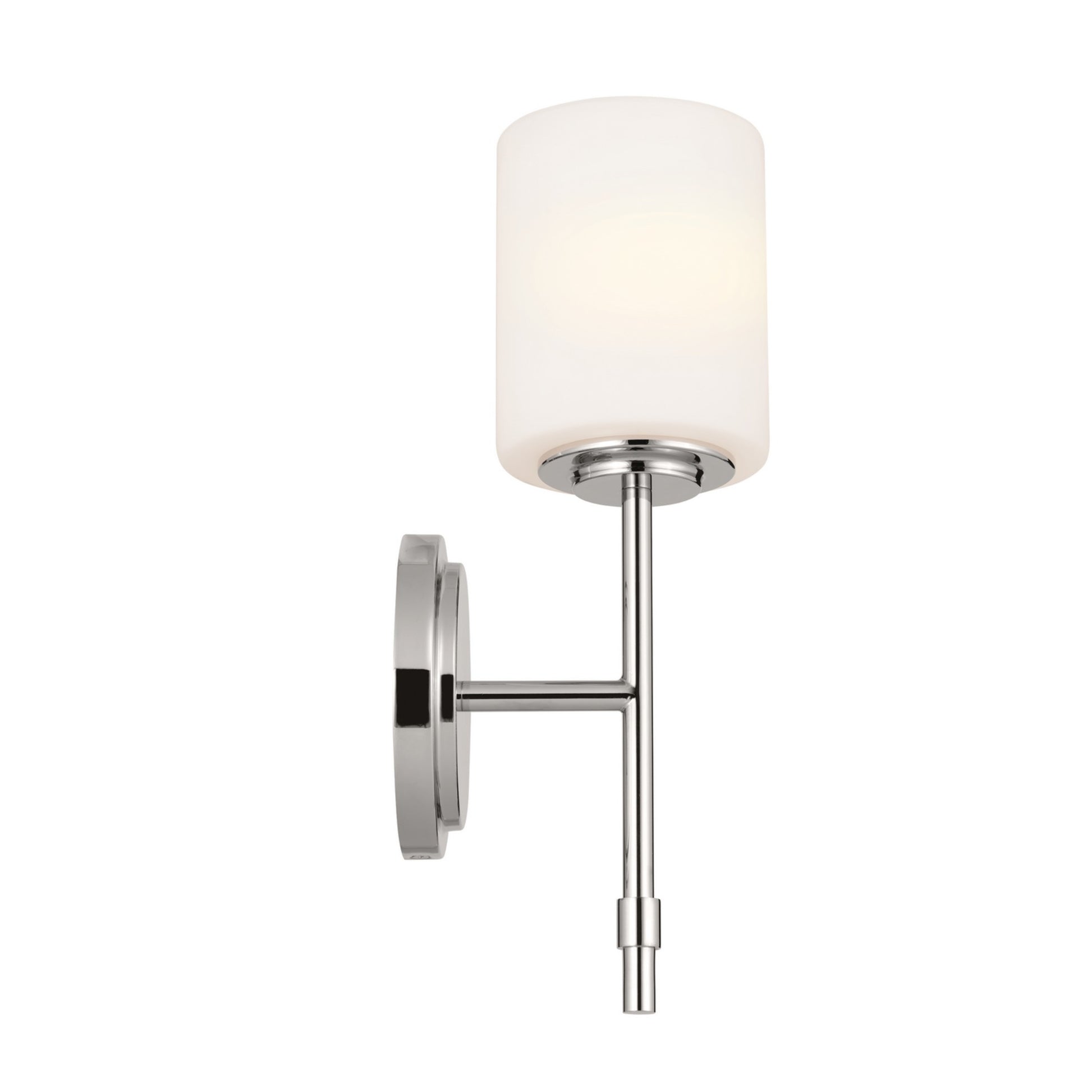 Ali 5" Wall Sconce, Polished Nickel Finish, Glass Shade - Bees Lighting