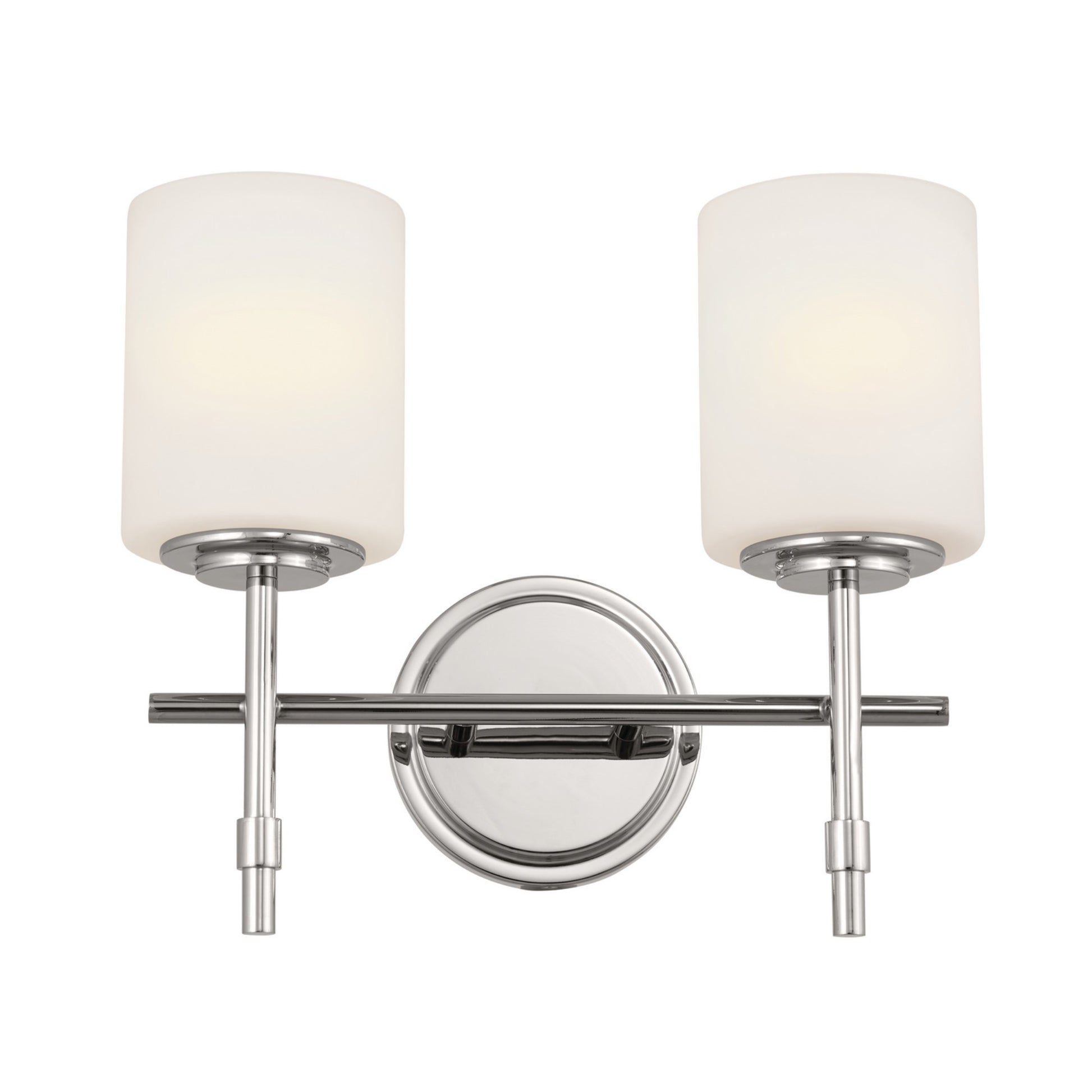 Ali 14" 2-Light Bath Vanity Light, Polished Nickel Finish - Bees Lighting