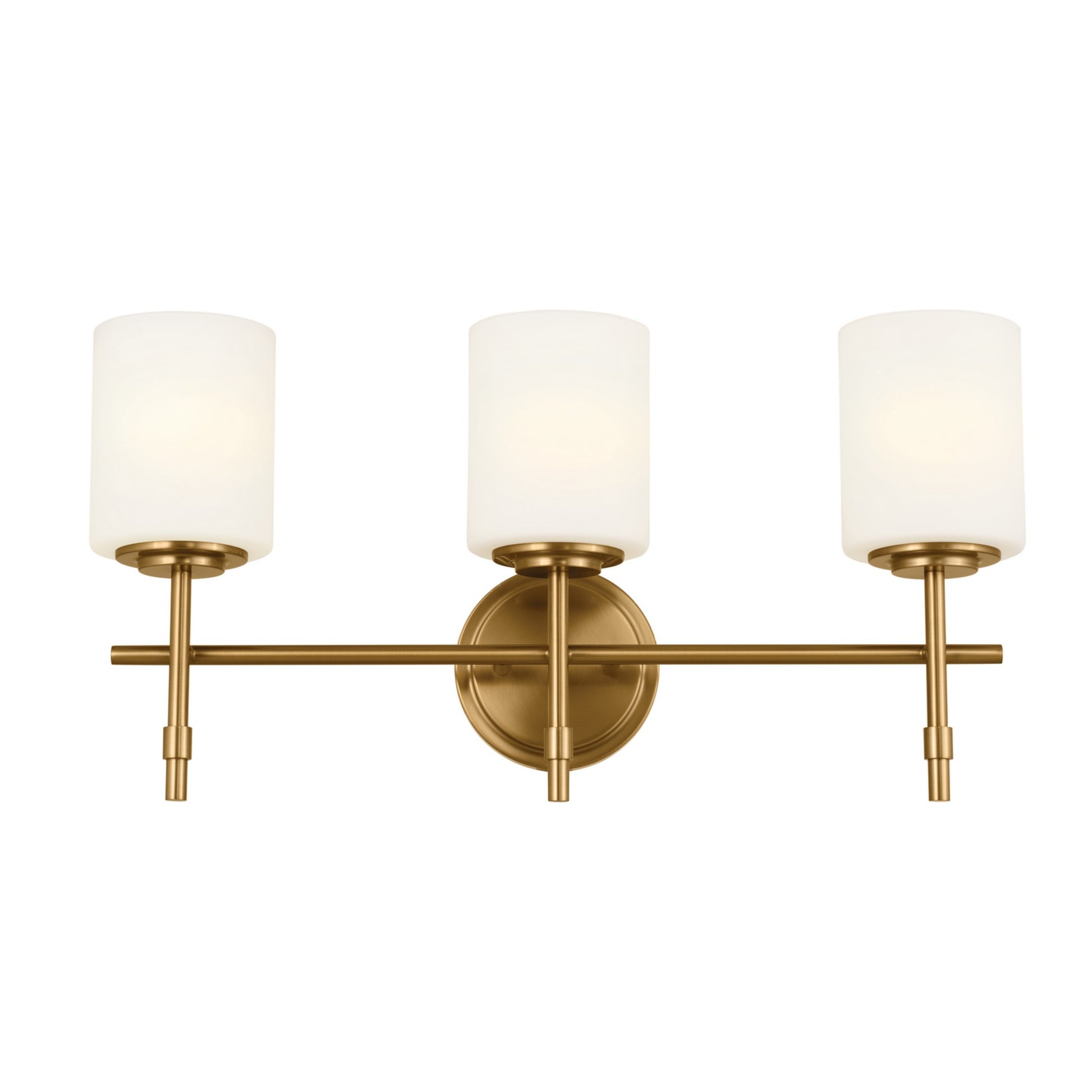 Ali 23" 3-Light Bath Vanity Light, Brushed Natural Brass Finish - Bees Lighting