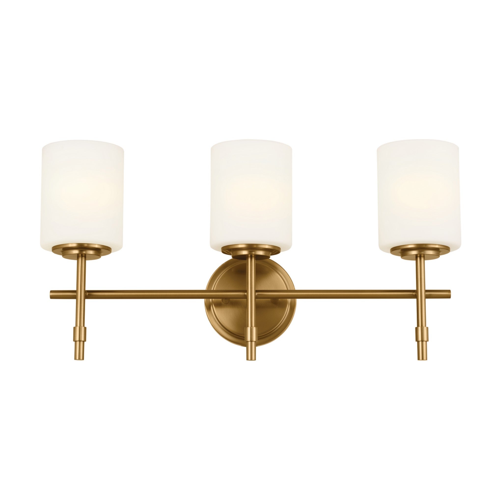 Ali 23" 3-Light Bath Vanity Light, Brushed Natural Brass Finish - Bees Lighting