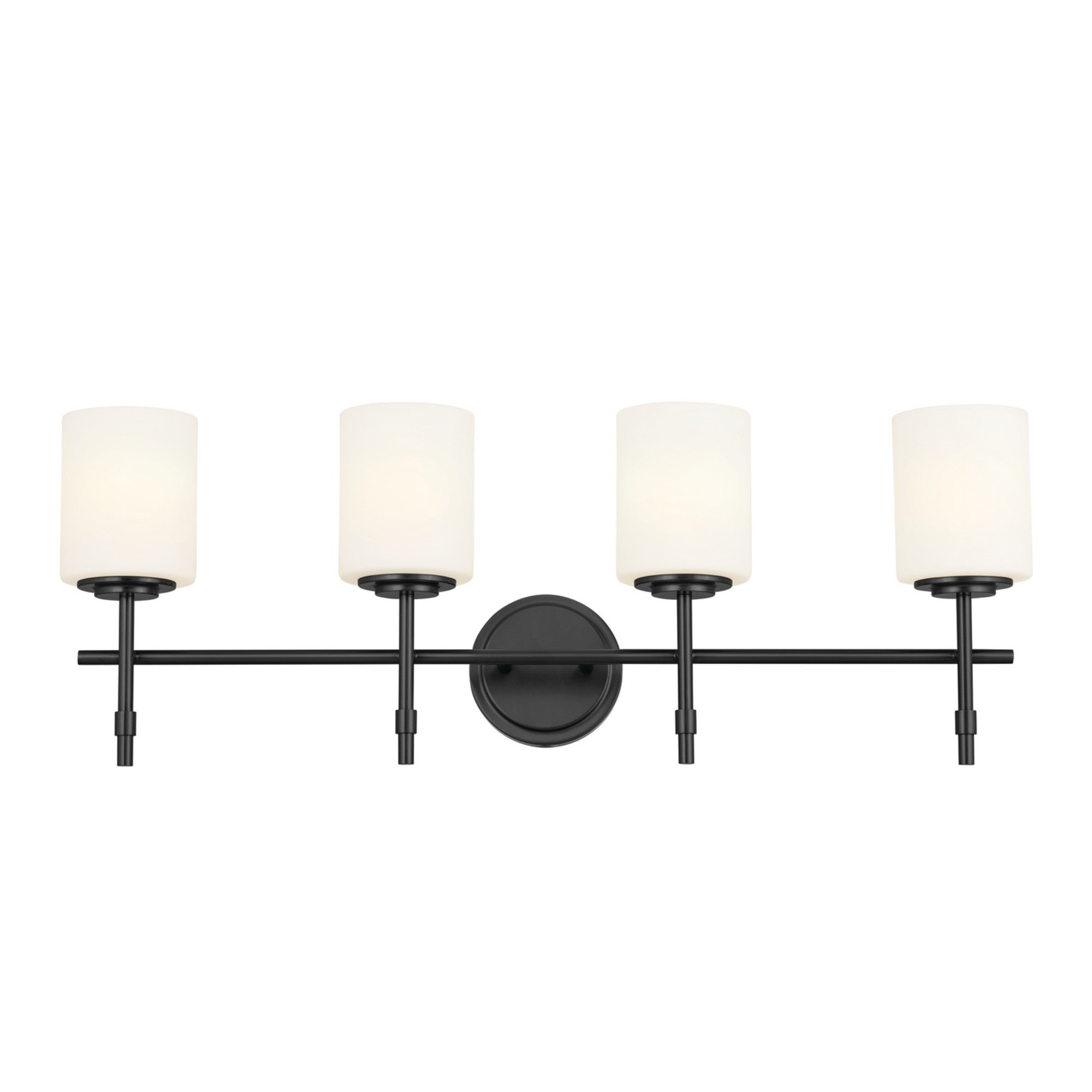 Ali 33" 4-Light Bath Vanity Light, Black Finish - Bees Lighting