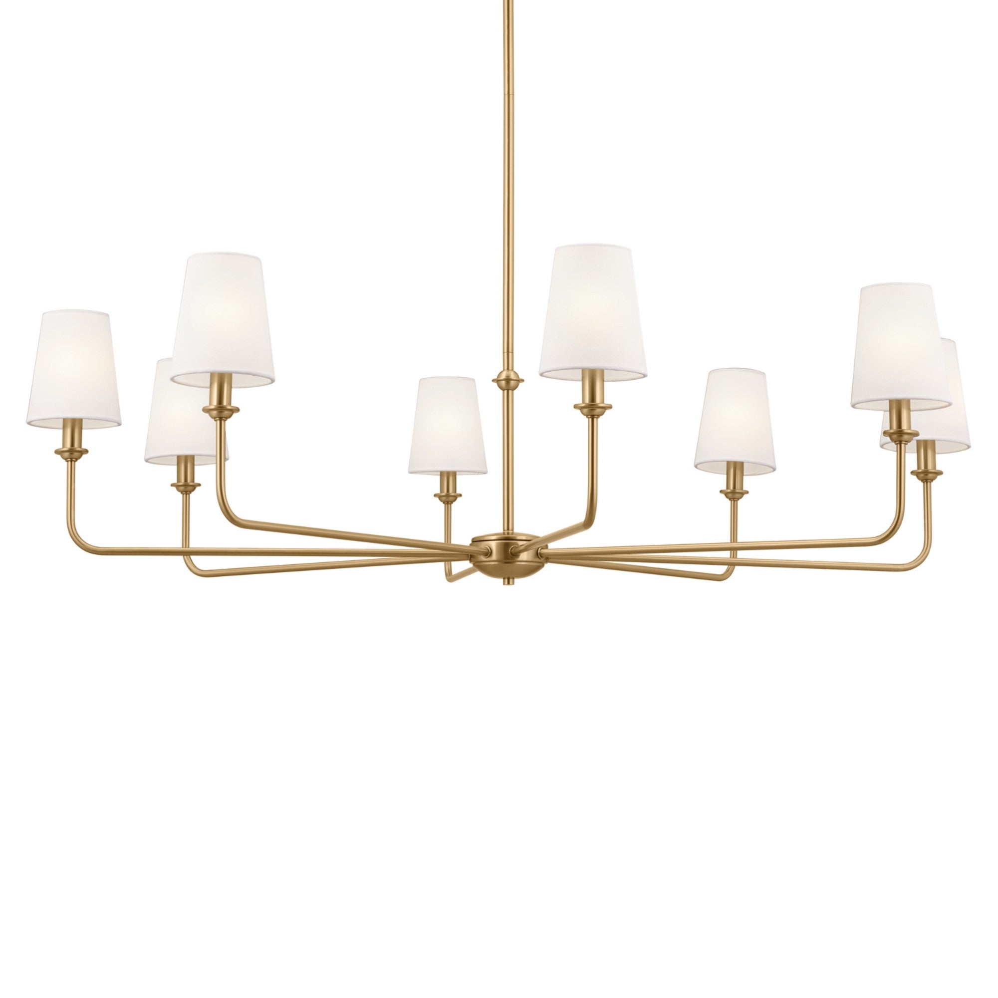 Pallas 43 in. 8 Lights Chandelier Brushed Brass finish - Bees Lighting