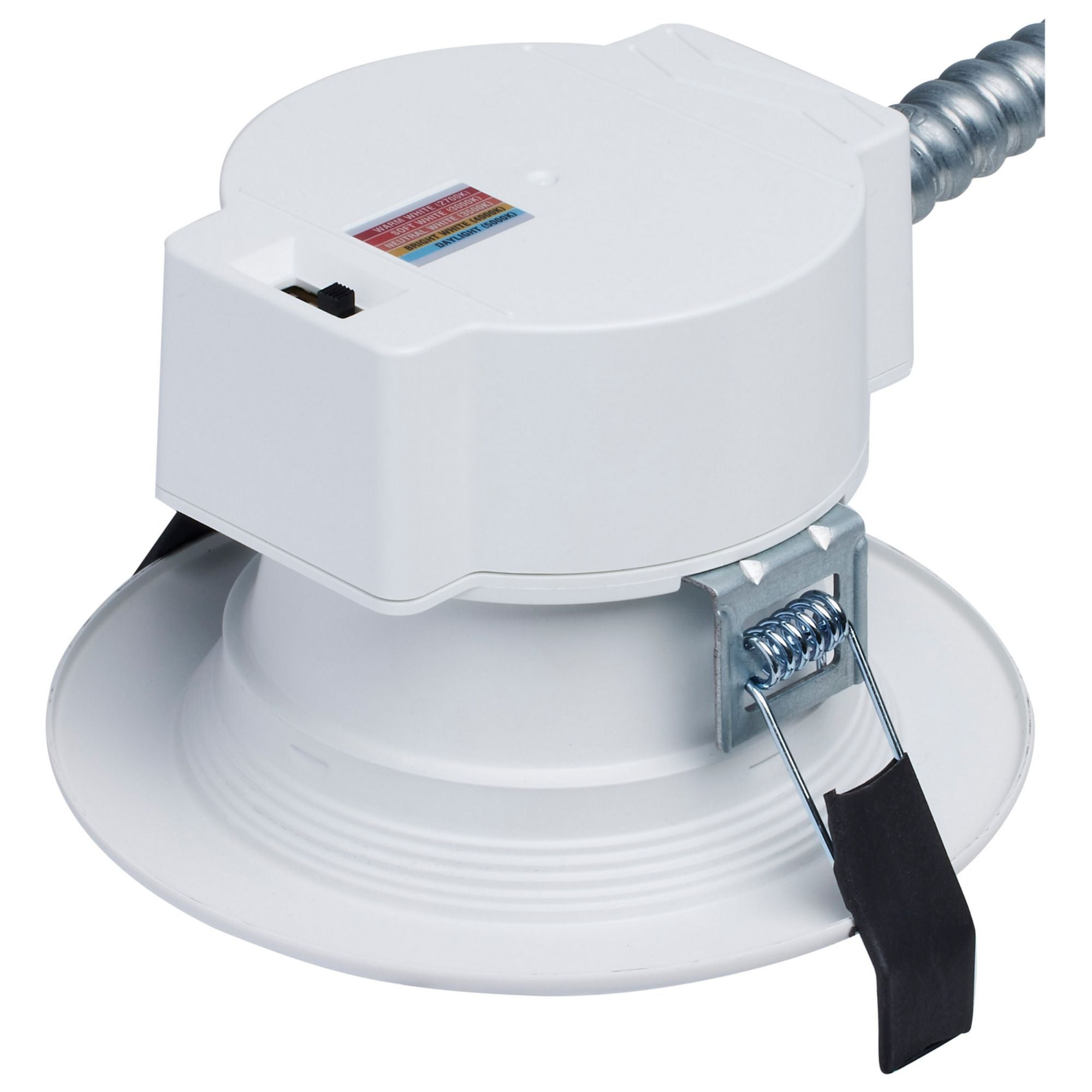 4" Commercial LED Downlight, 12W, 1200 Lm, 5-CCT, Baffle Trim, 120-277V - Bees Lighting