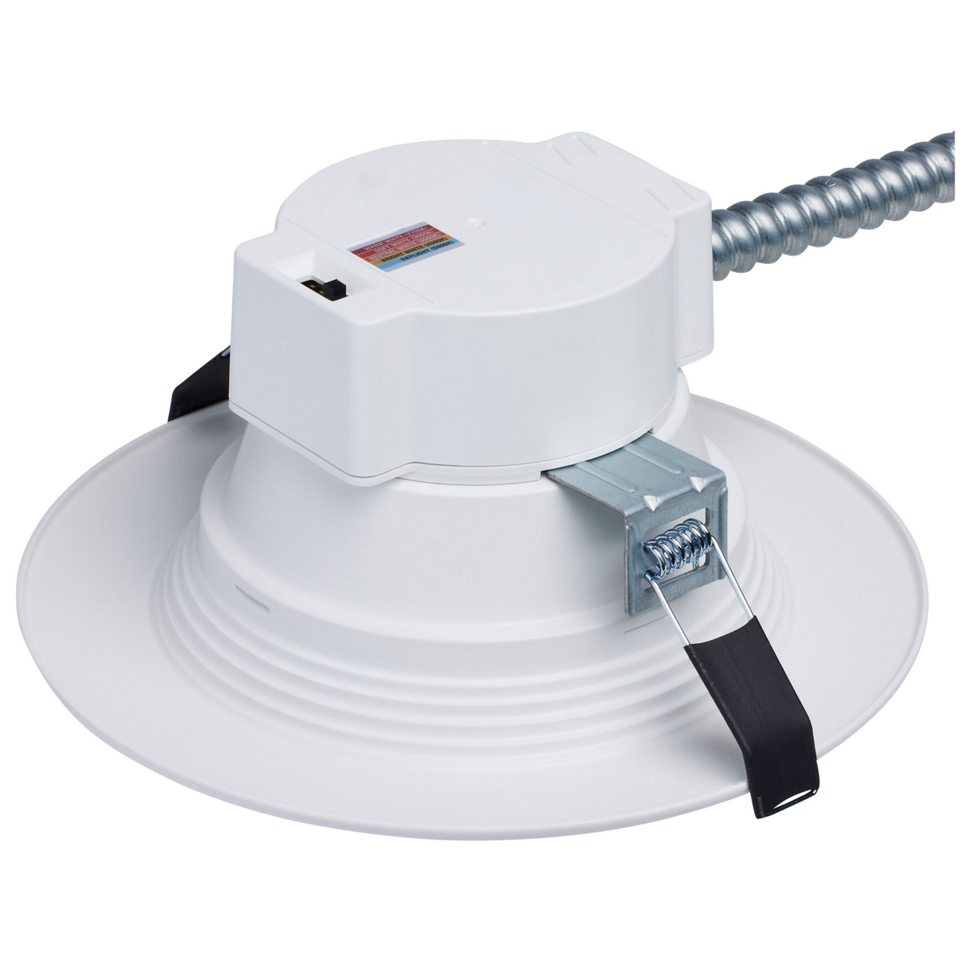 6" Commercial LED Downlight, 15W, 1600 Lm, 5-CCT, Baffle Trim, 120-277V - Bees Lighting