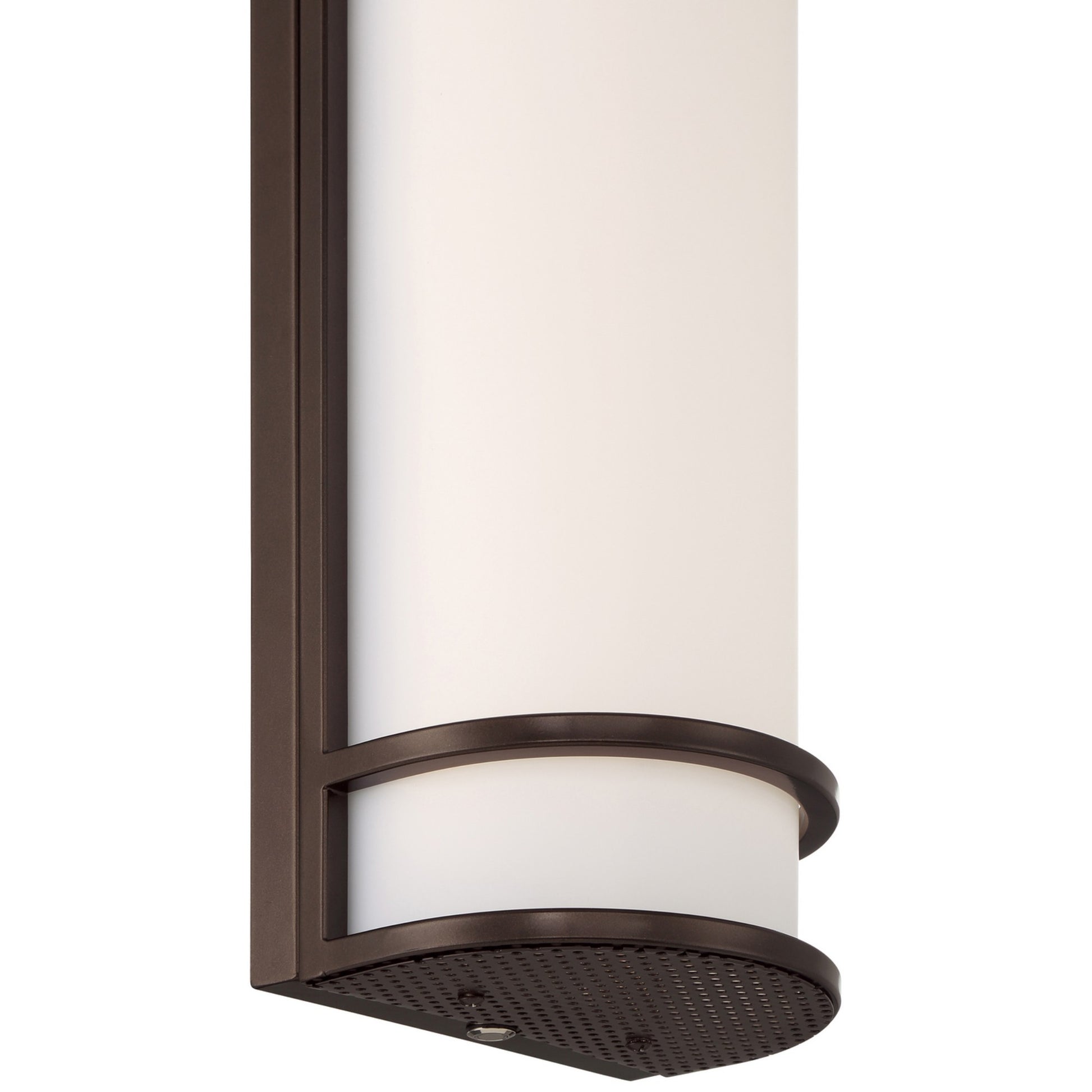 Cove Dual Voltage 18" LED Outdoor Wall Sconce, Bronze Finish, Emergency Backup - Bees Lighting