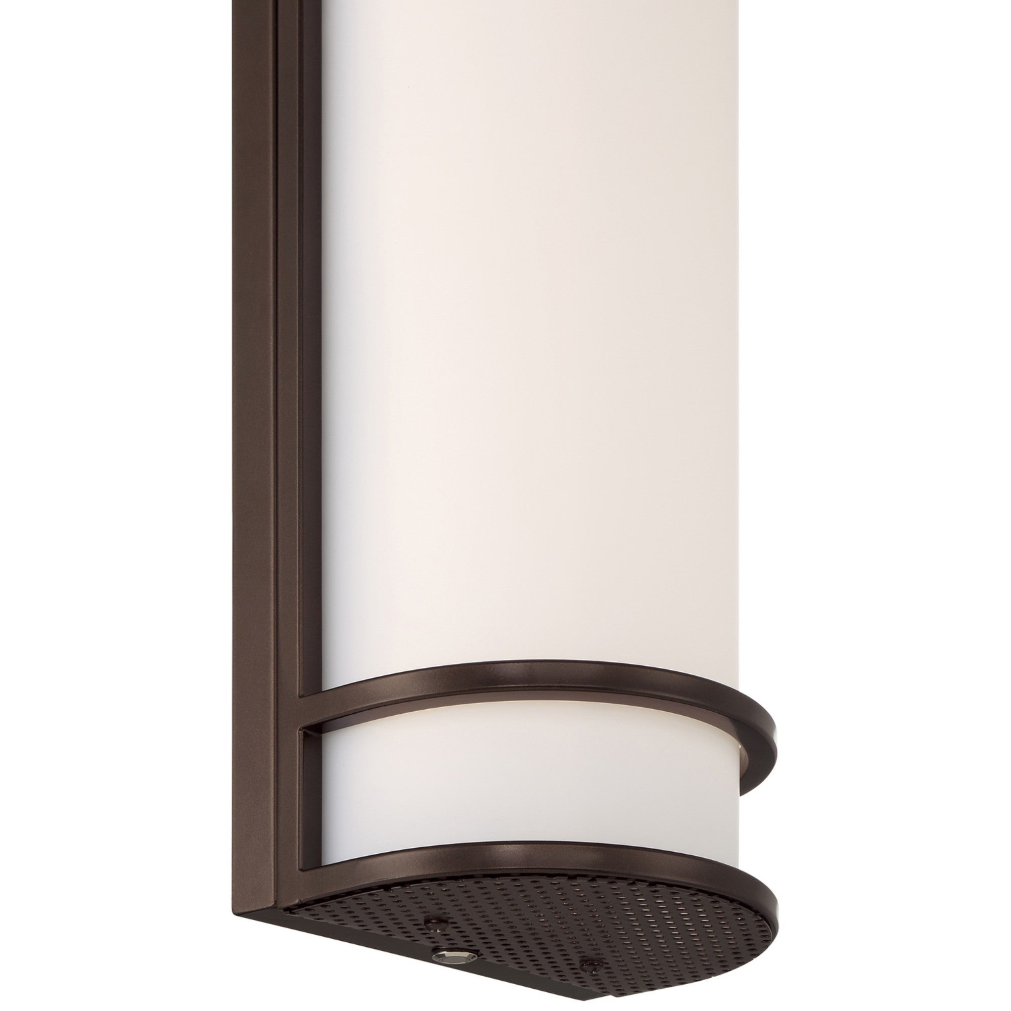 Cove Dual Voltage 18" LED Outdoor Wall Sconce, Bronze Finish, Emergency Backup - Bees Lighting