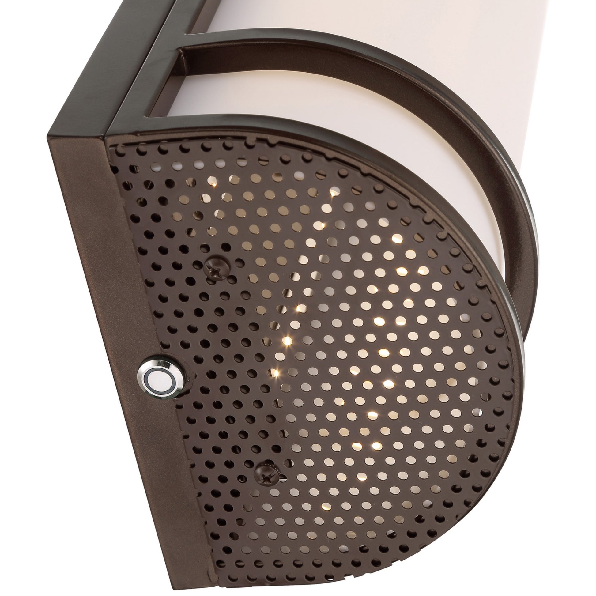Cove Dual Voltage 18" LED Outdoor Wall Sconce, Bronze Finish, Emergency Backup - Bees Lighting
