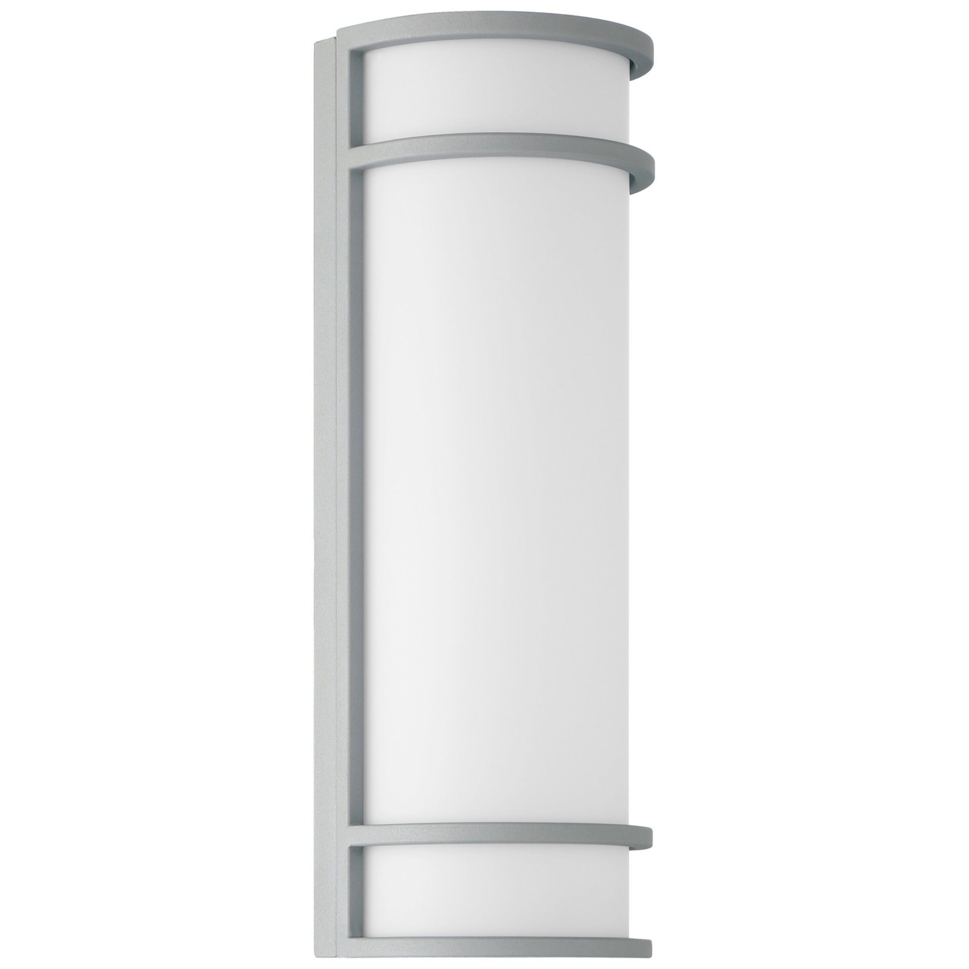 Cove Dual Voltage 18" LED Outdoor Wall Sconce, Satin Finish, Emergency Backup - Bees Lighting