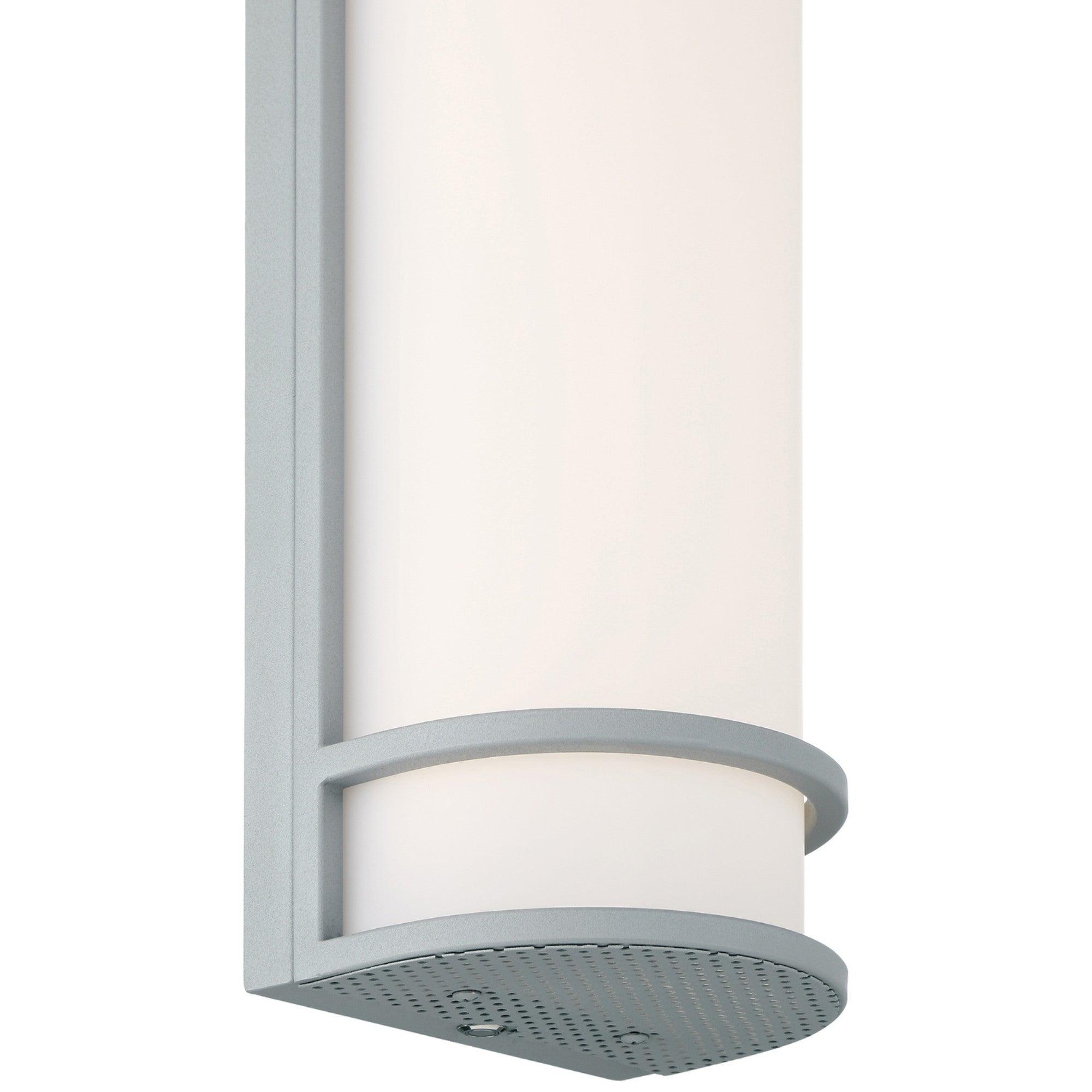 Cove Dual Voltage 18" LED Outdoor Wall Sconce, Satin Finish, Emergency Backup - Bees Lighting