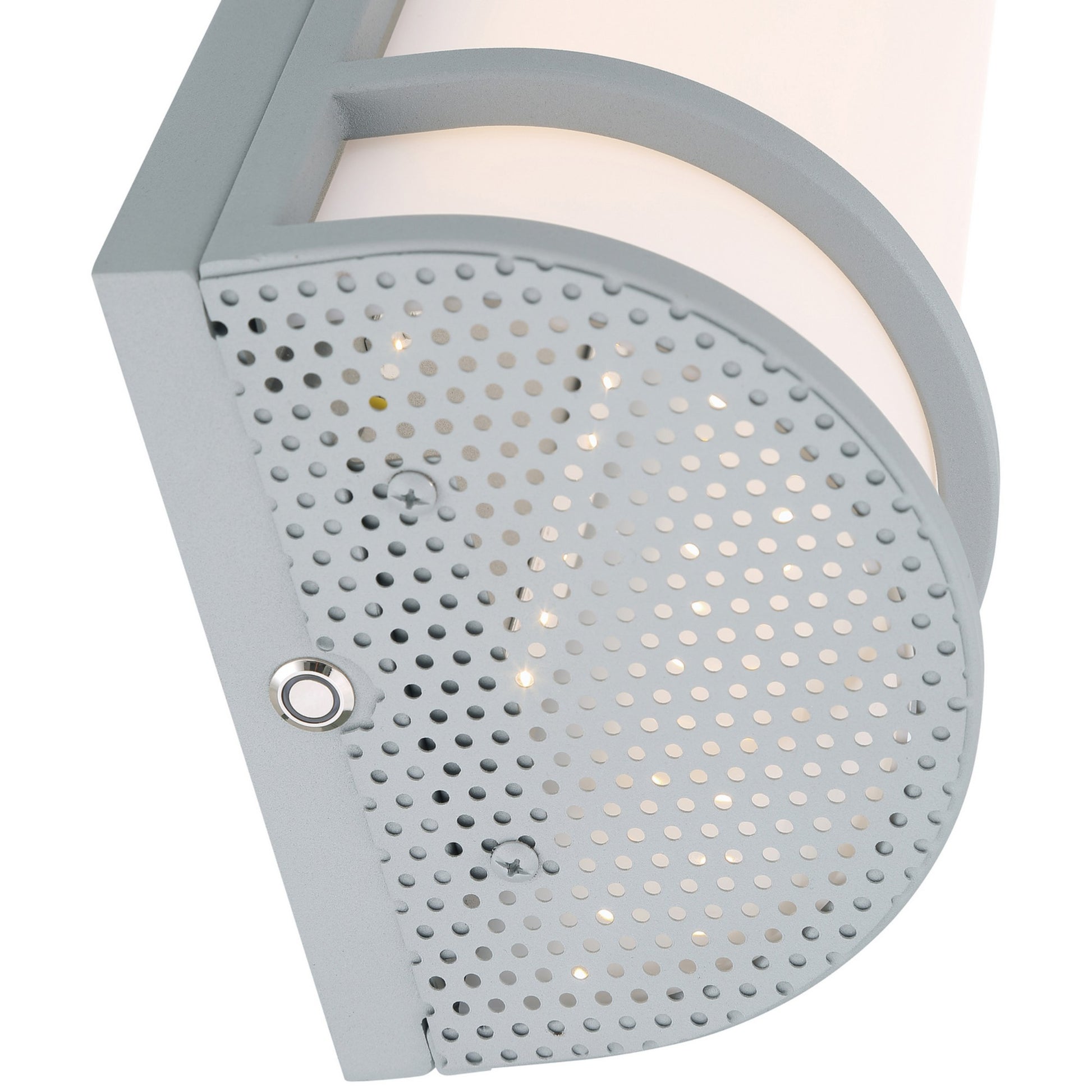 Cove Dual Voltage 18" LED Outdoor Wall Sconce, Satin Finish, Emergency Backup - Bees Lighting