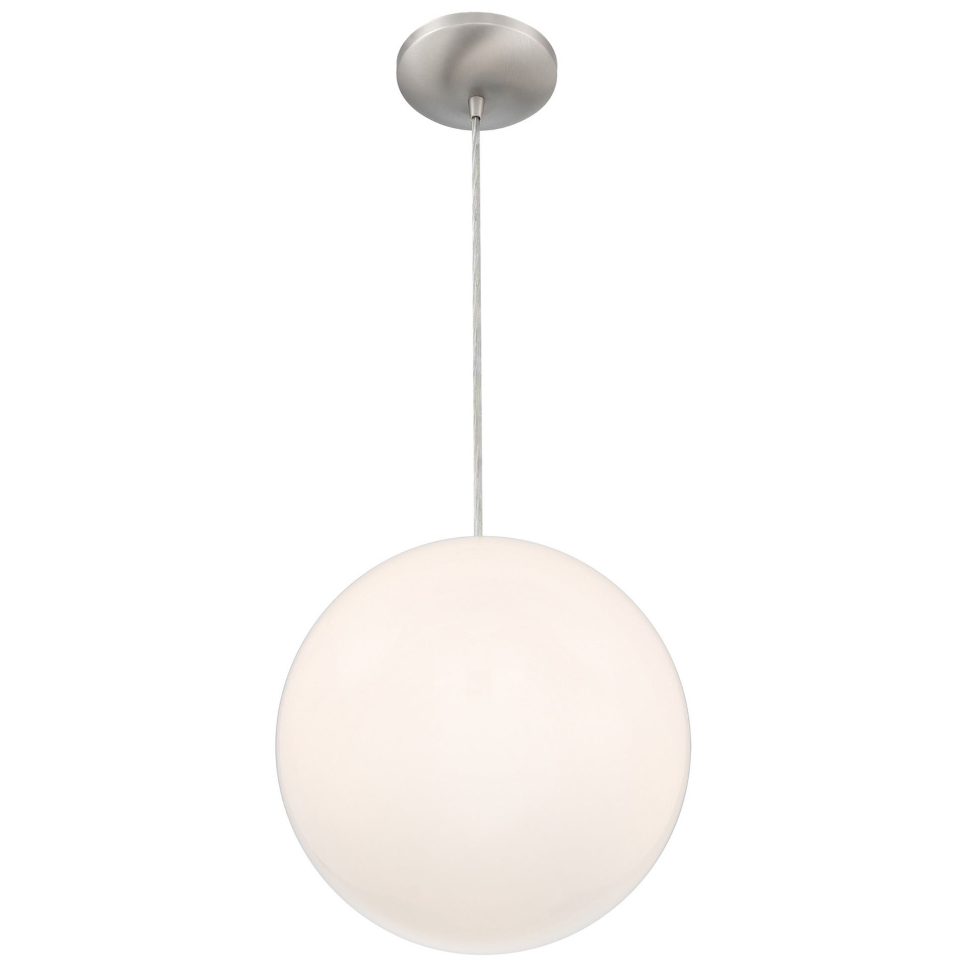 Pearl 17" Pendant, Brushed Steel Finish - Bees Lighting