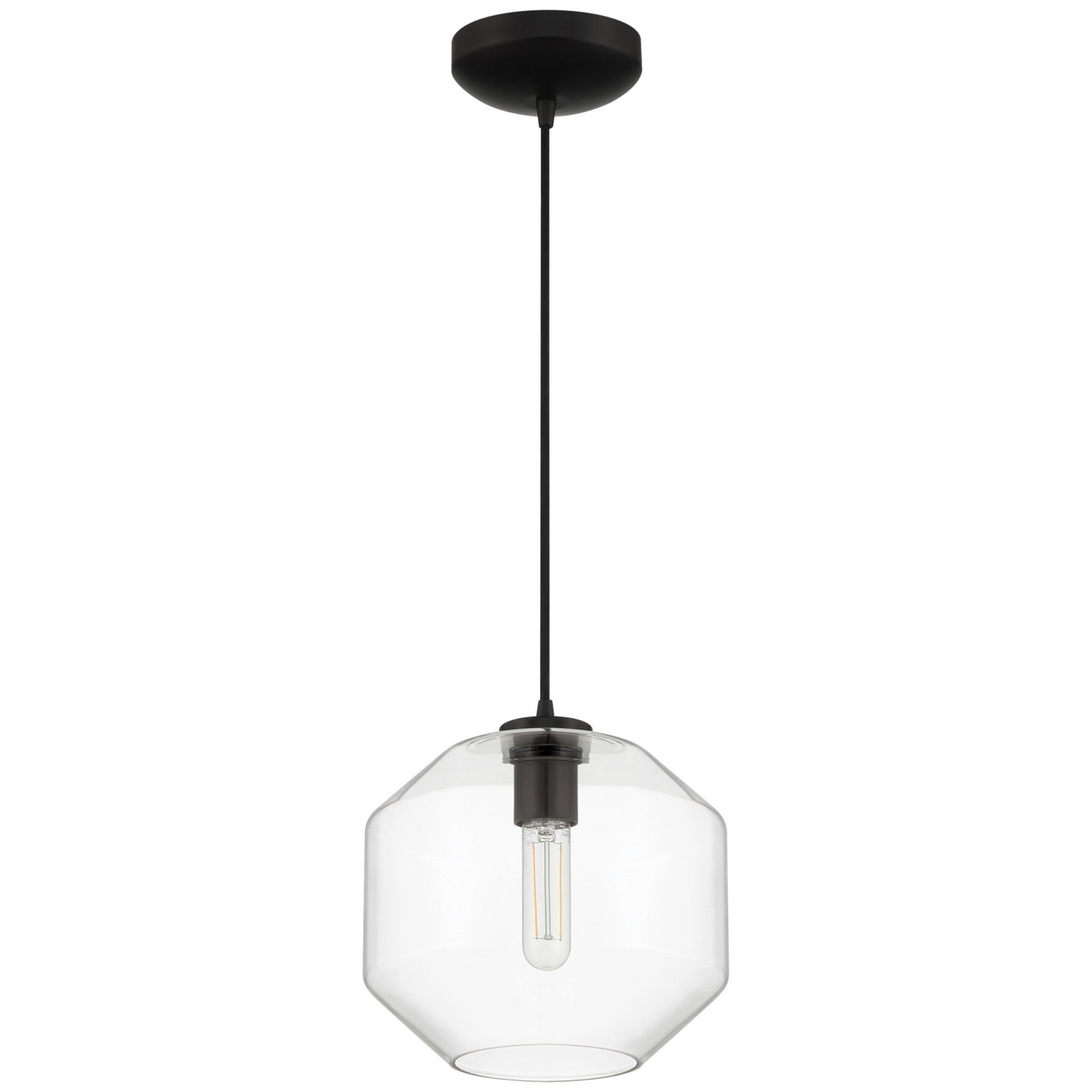 Clarity 10" LED Pendant, Black Finish