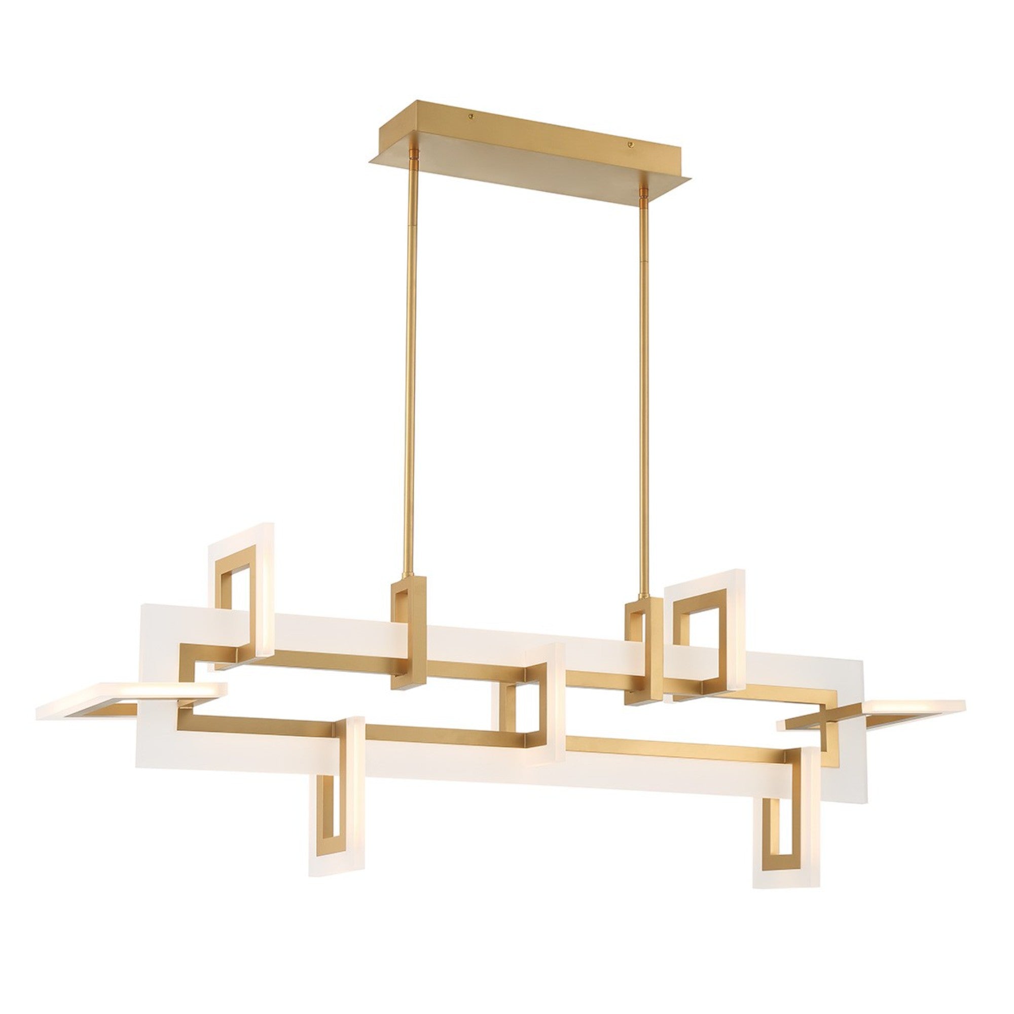Inizio 48" LED Linear Chandelier, Gold Finish - Bees Lighting