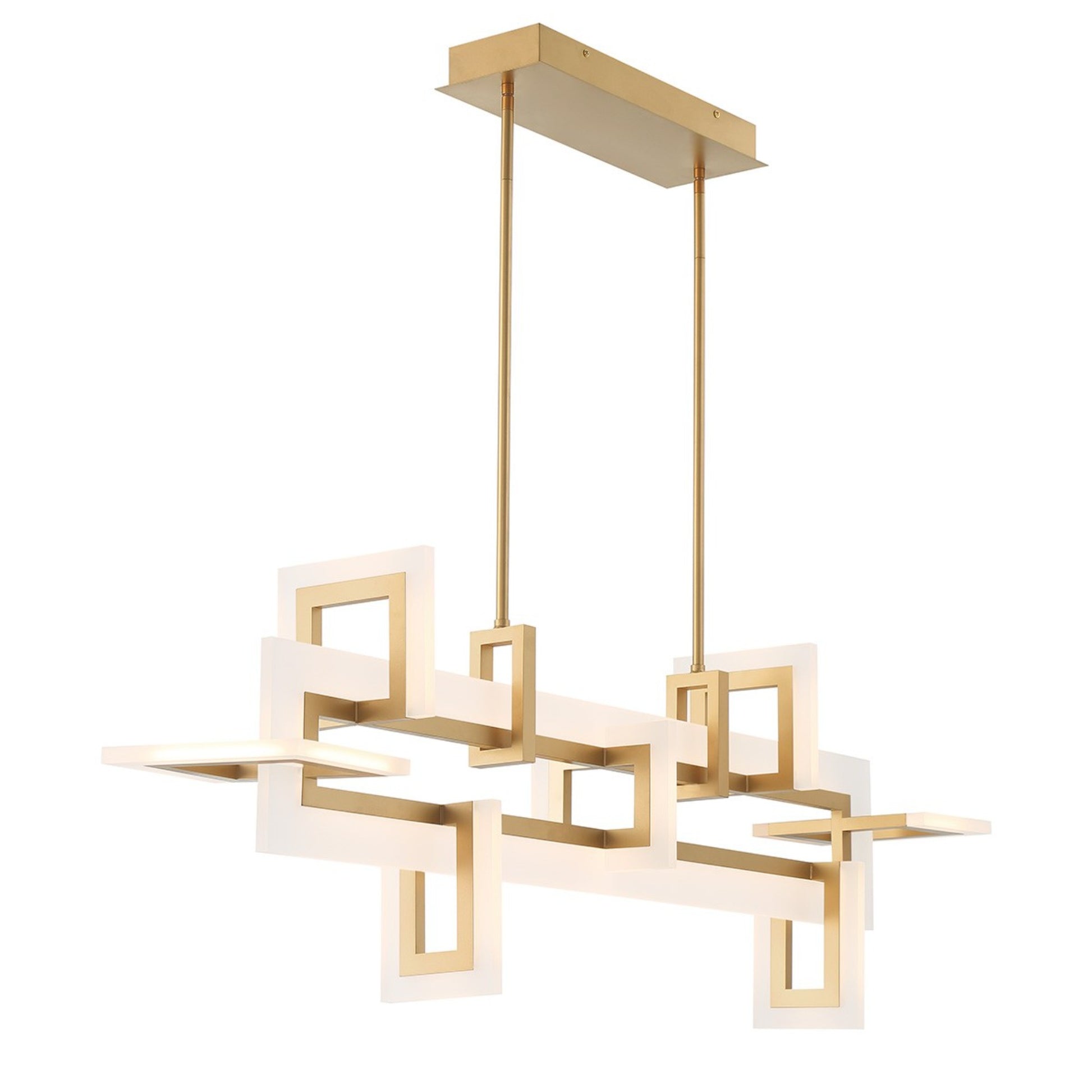 Inizio 48" LED Linear Chandelier, Gold Finish - Bees Lighting