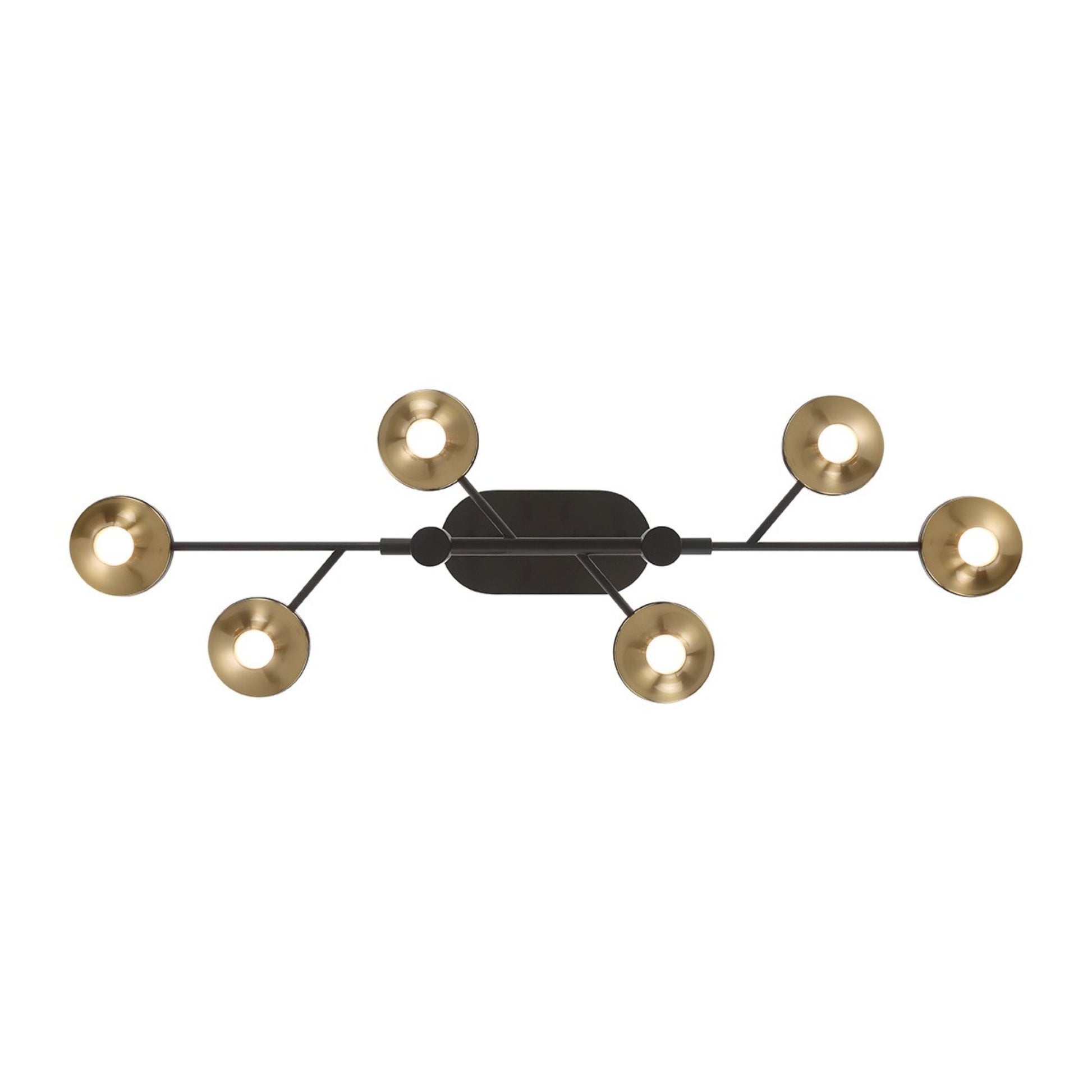 Torcia 6-Light 31" LED Chandelier, Black Finish - Bees Lighting