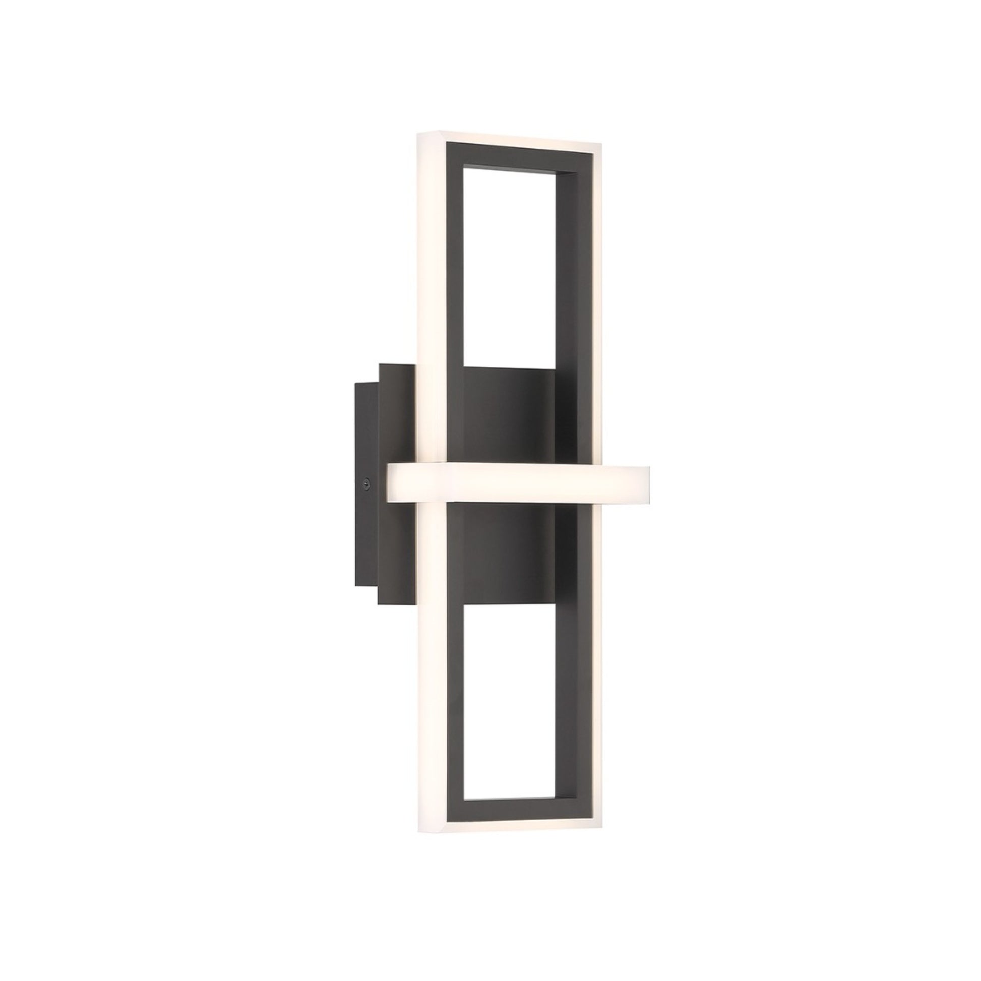 Bordo 16" LED Outdoor Wall Sconce, Black Finish - Bees Lighting