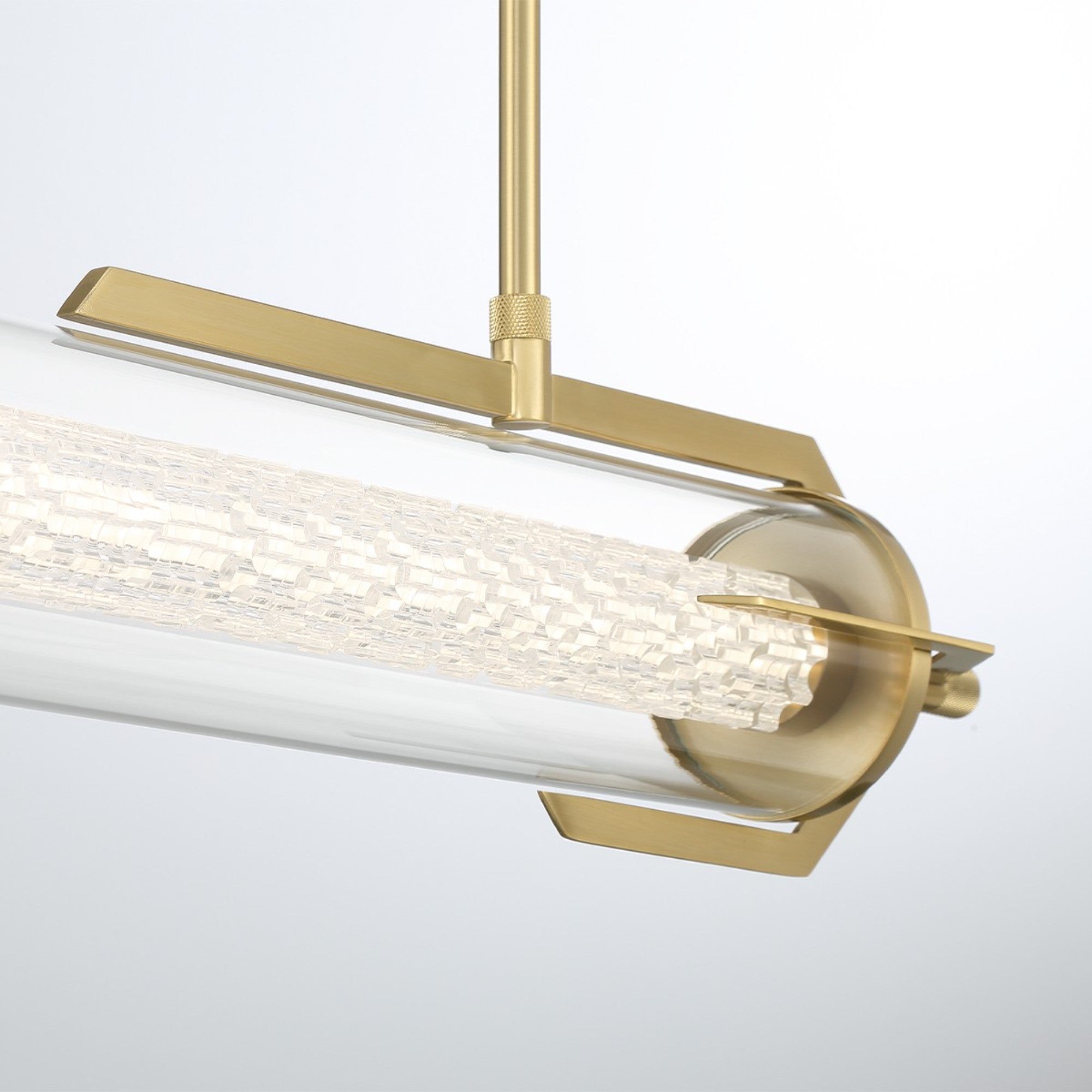 Espada 48" LED Linear Chandelier, Gold Finish - Bees Lighting