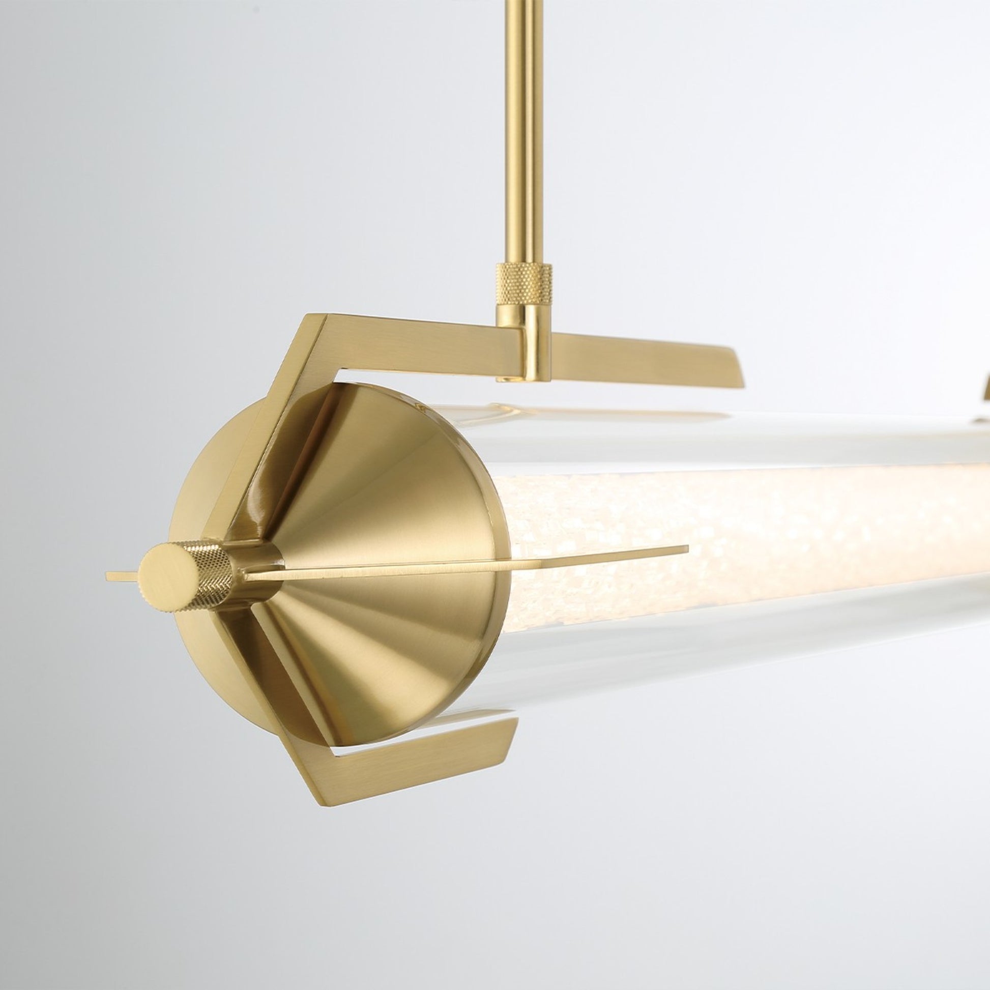 Espada 48" LED Linear Chandelier, Gold Finish - Bees Lighting