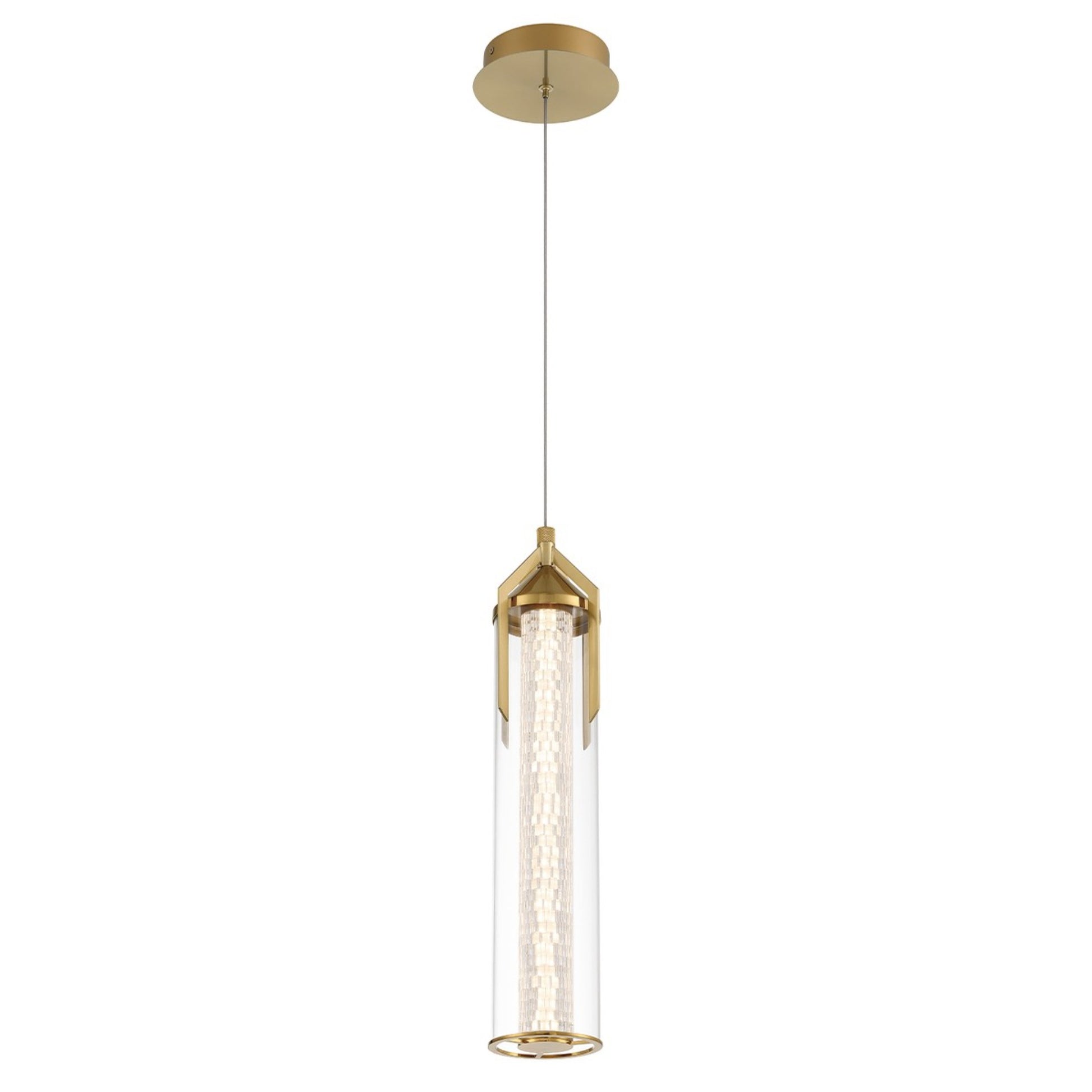 Espada 20" LED Pendant, Gold Finish - Bees Lighting