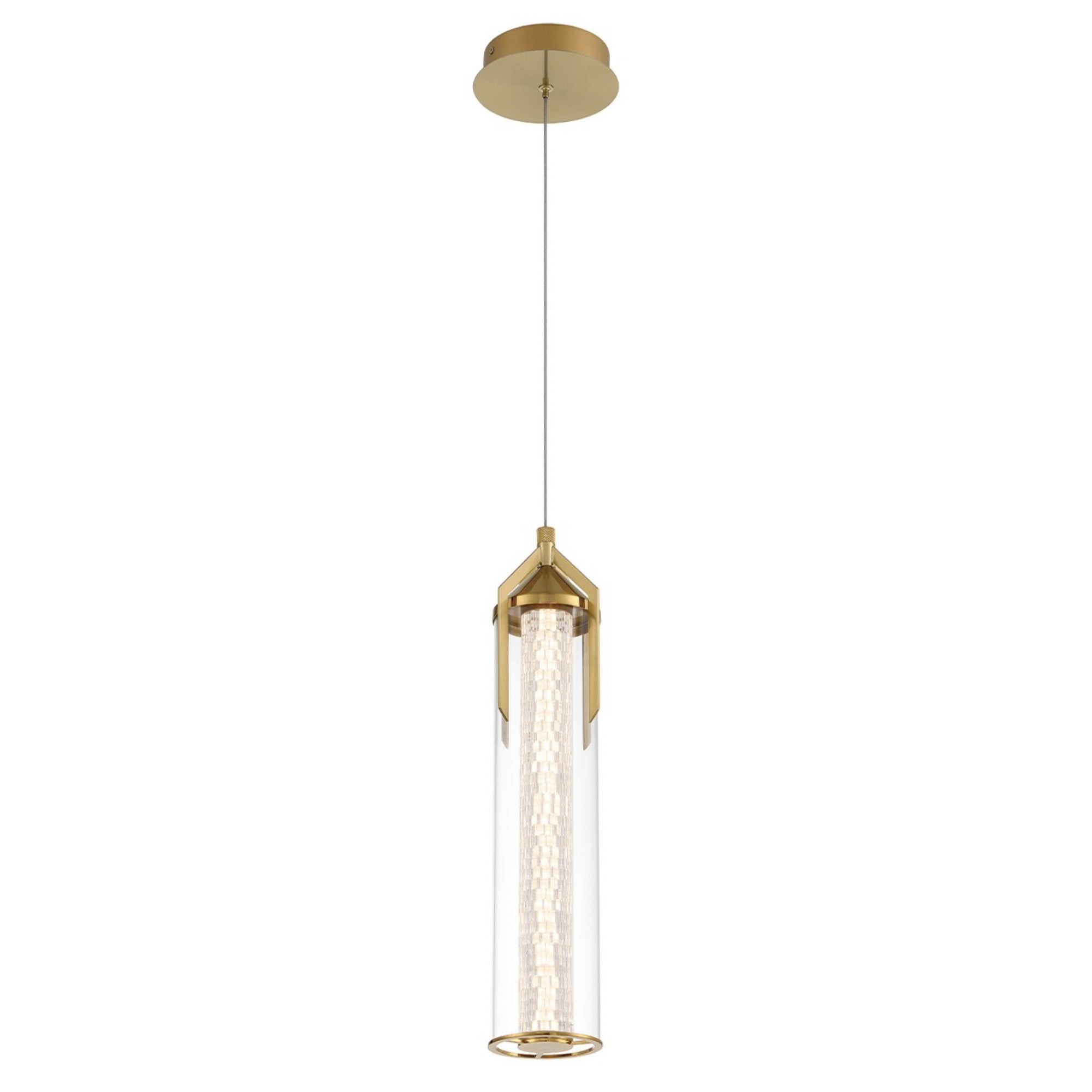 Espada 20" LED Pendant, Gold Finish - Bees Lighting