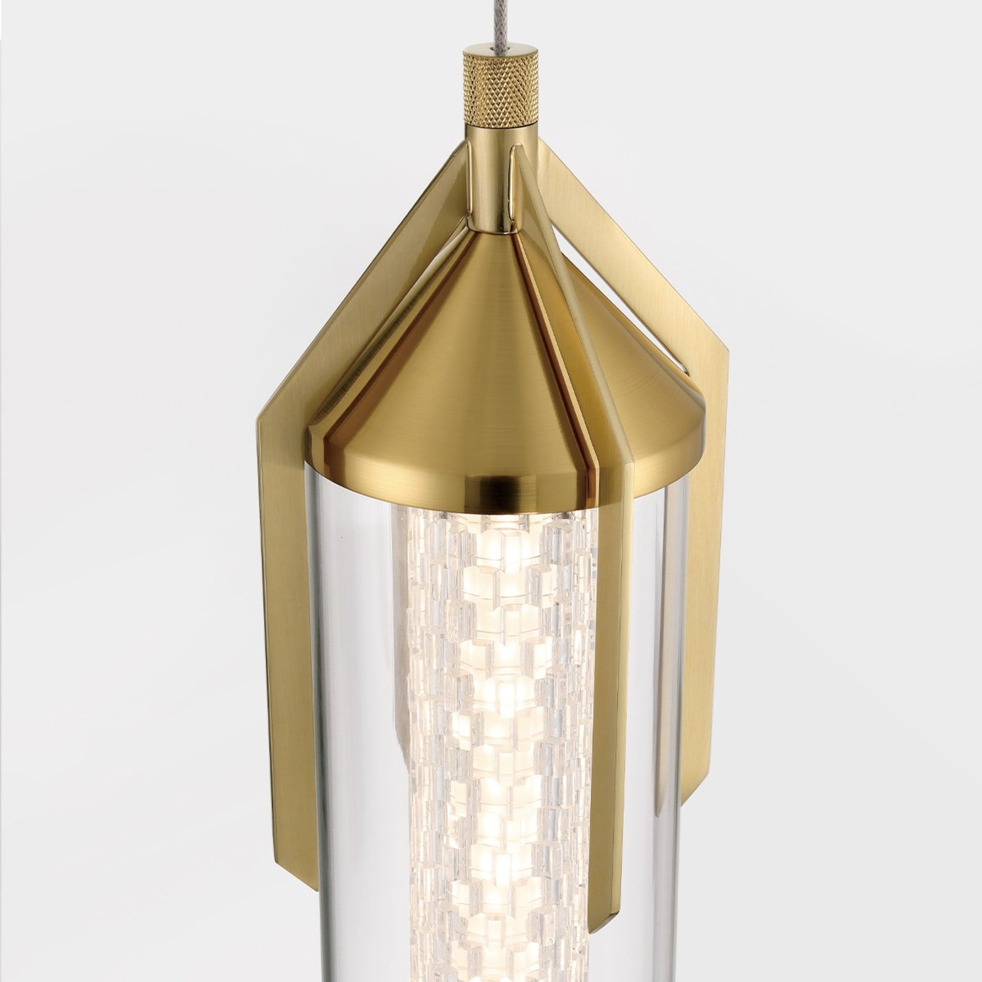 Espada 20" LED Pendant, Gold Finish - Bees Lighting