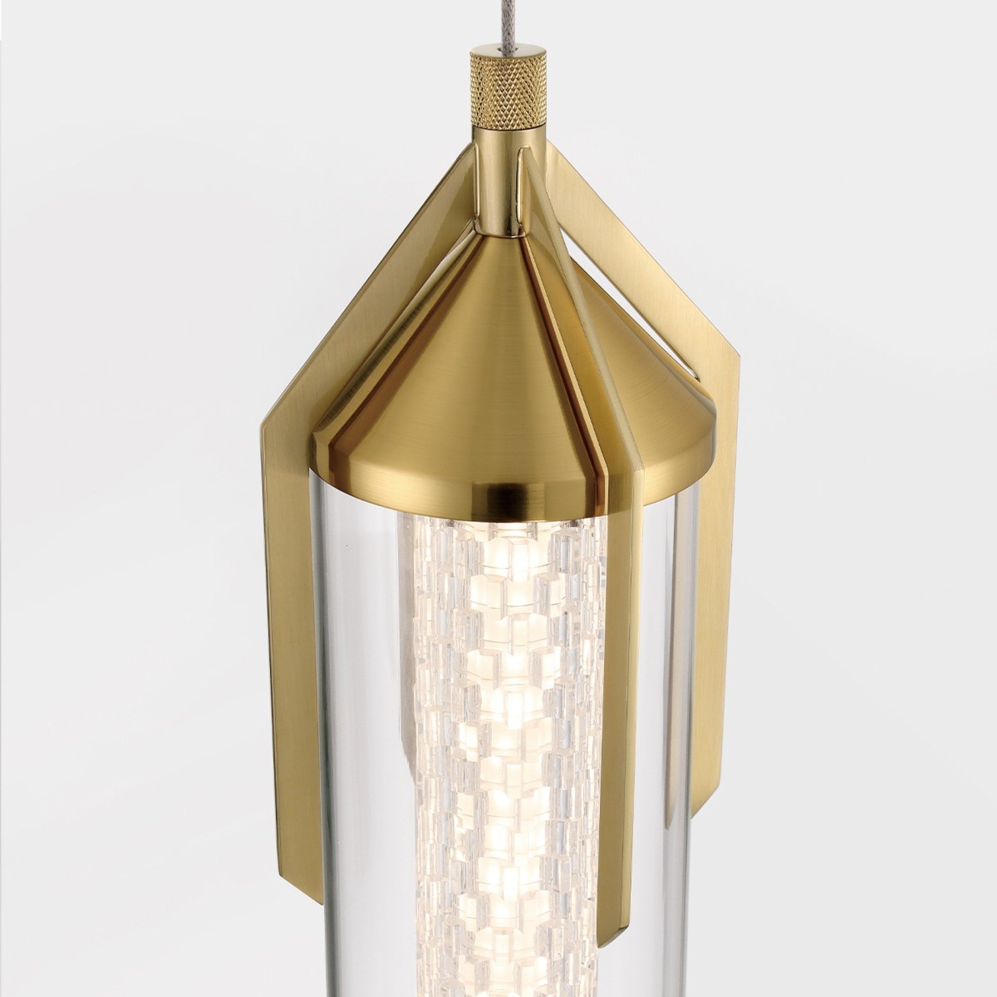 Espada 20" LED Pendant, Gold Finish - Bees Lighting