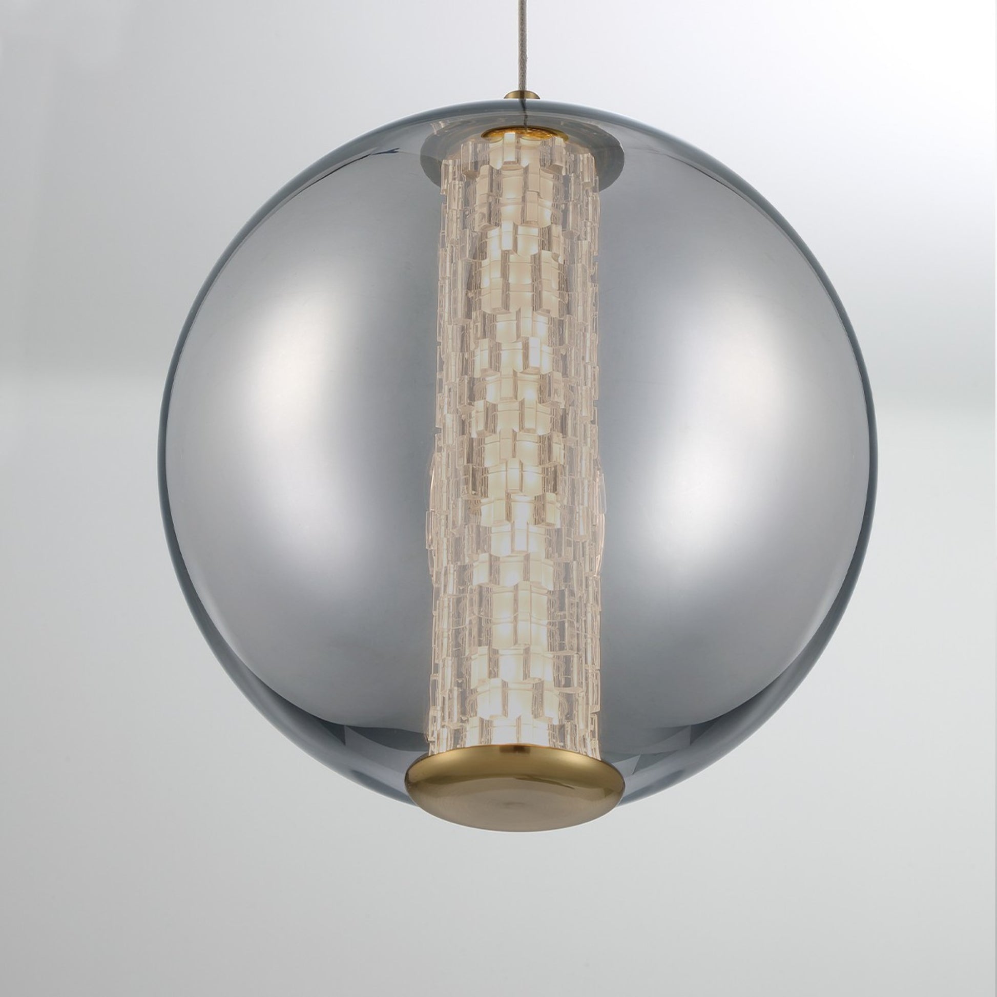 Atomo 9" LED Pendant, Gold Finish - Bees Lighting