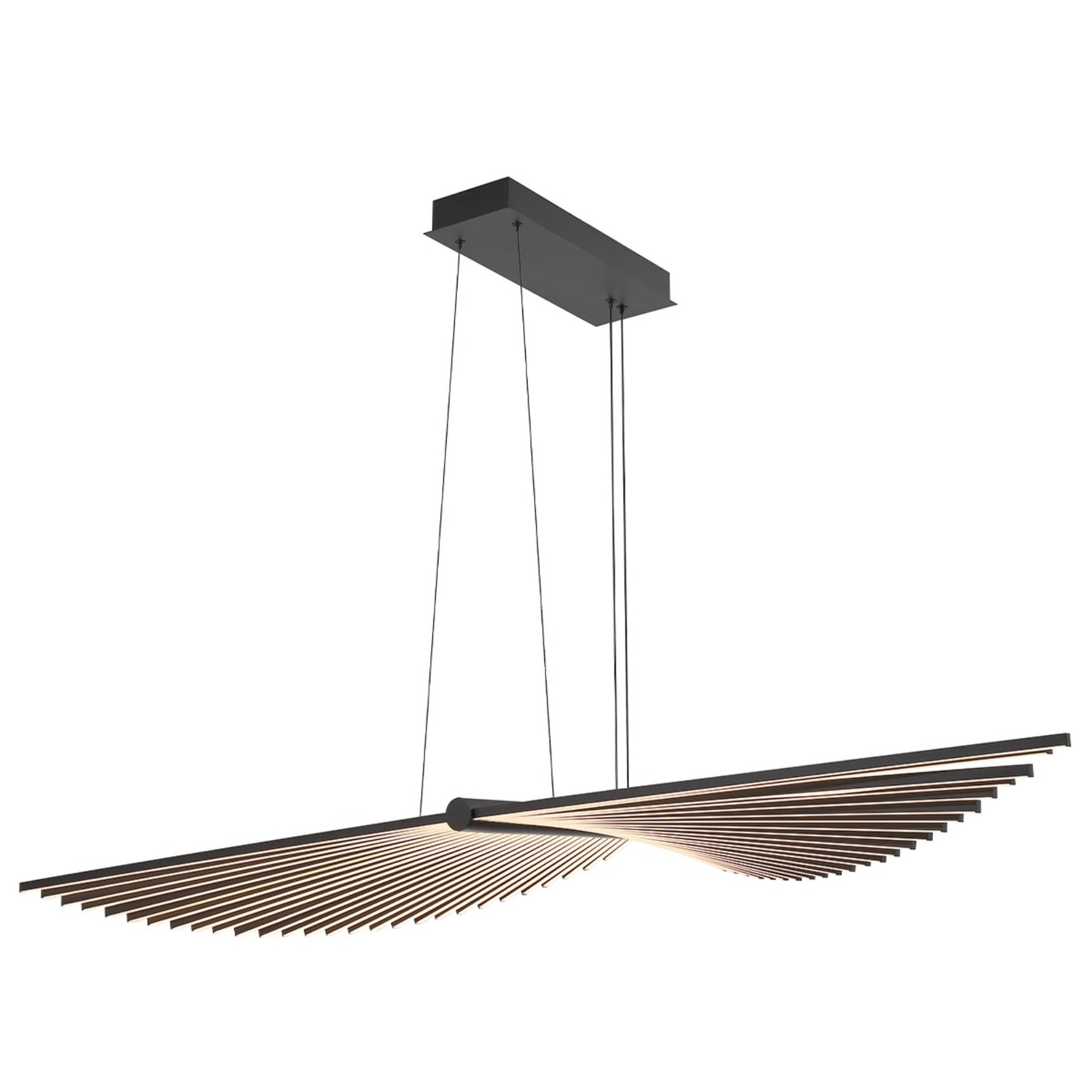 Seraph 59" LED Grand Chandelier, Black Finish - Bees Lighting