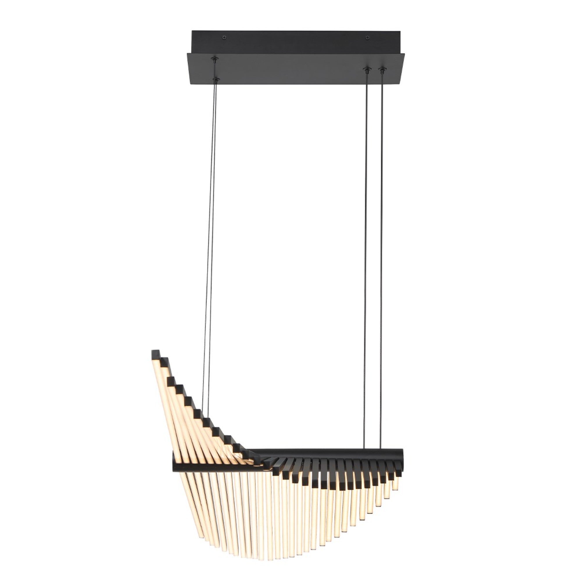 Seraph 59" LED Grand Chandelier, Black Finish - Bees Lighting