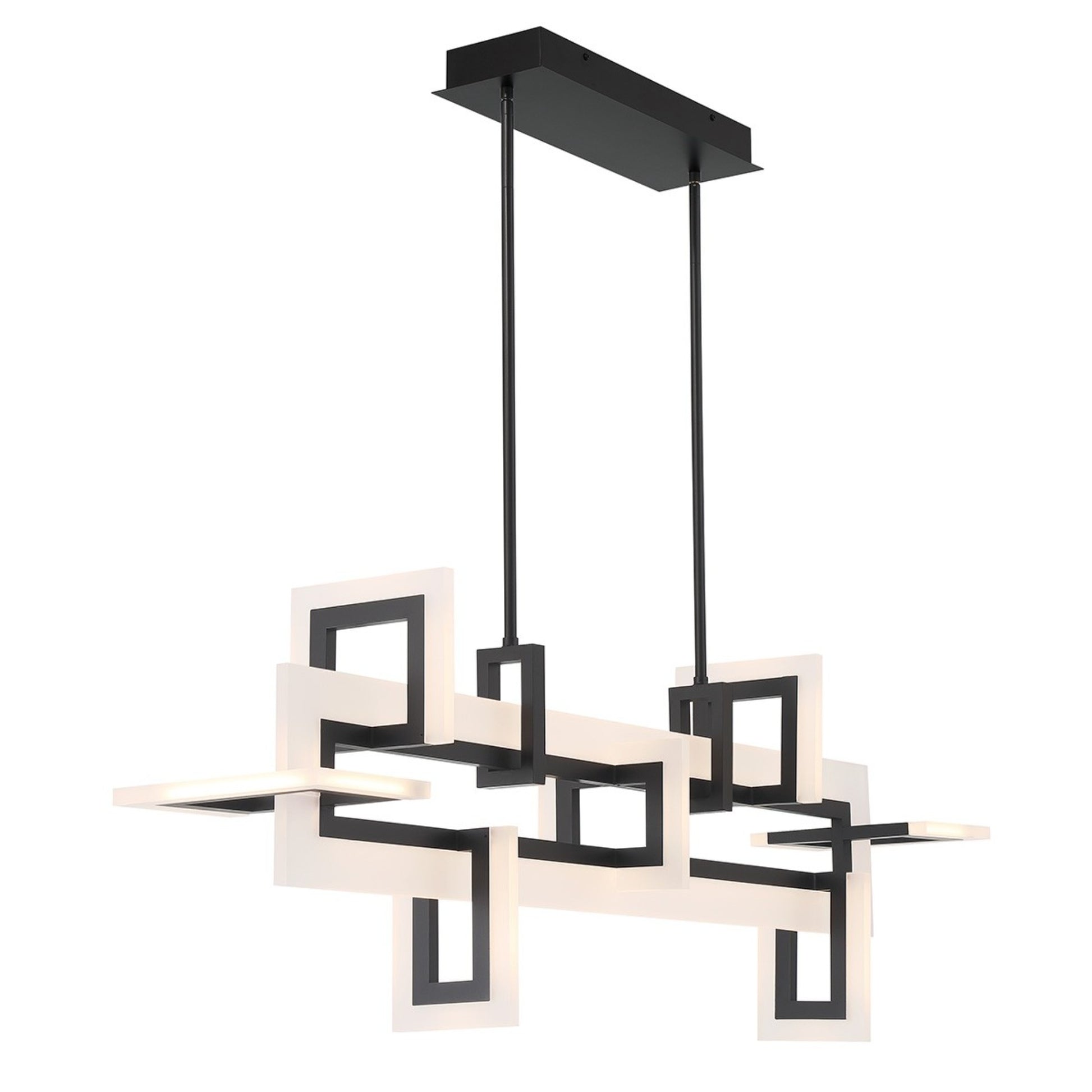 Inizio 48" LED Linear Chandelier, Black Finish - Bees Lighting