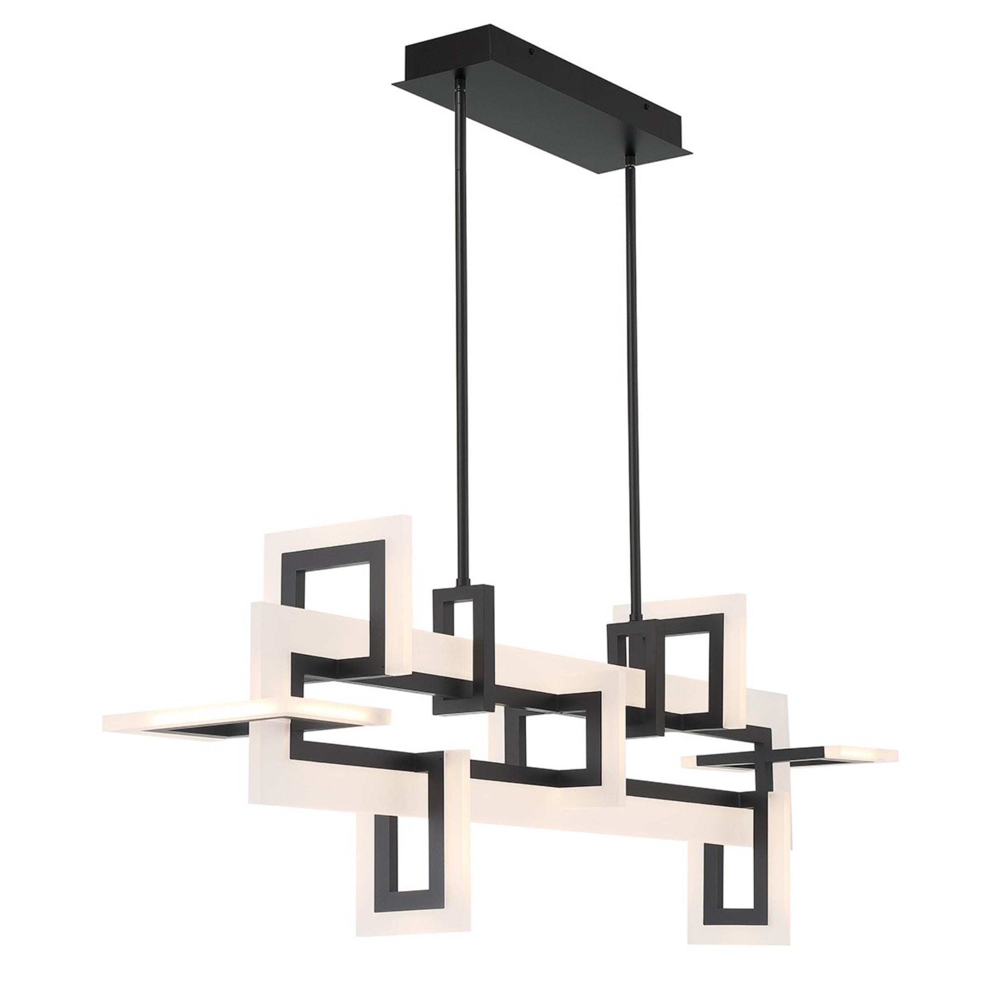 Inizio 48" LED Linear Chandelier, Black Finish - Bees Lighting