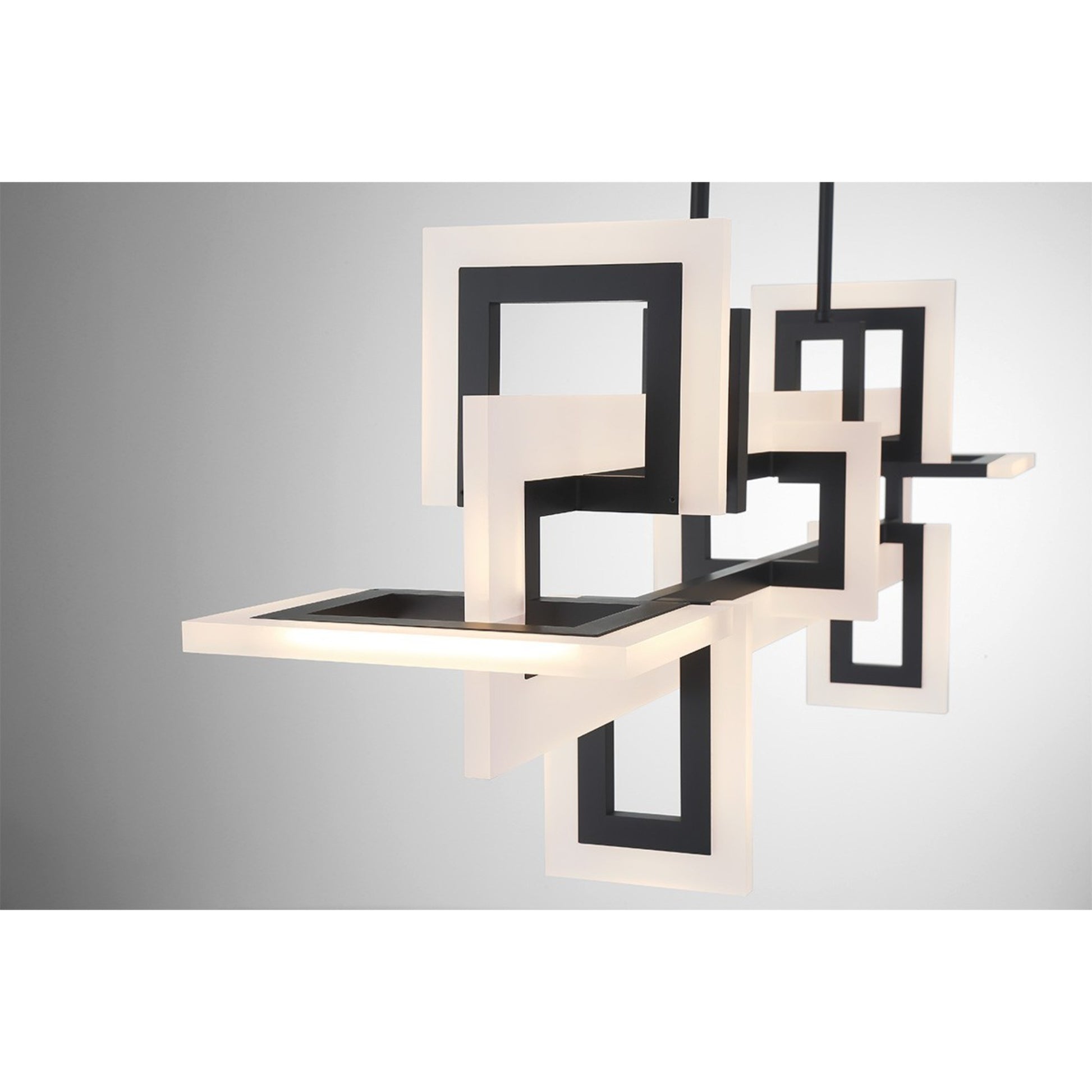 Inizio 48" LED Linear Chandelier, Black Finish - Bees Lighting