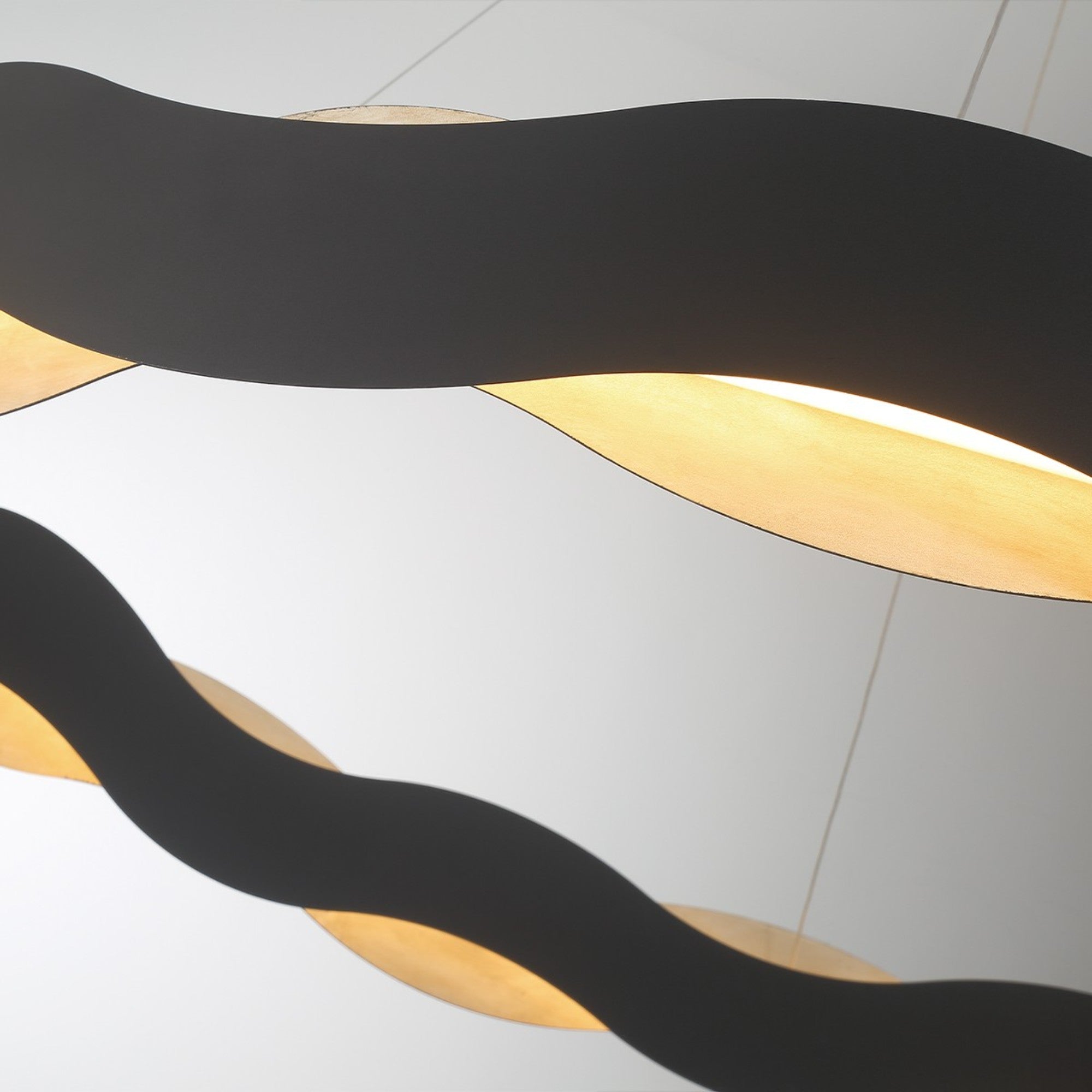 Vaughan 34" LED Chandelier, Silver & Black Finish - Bees Lighting
