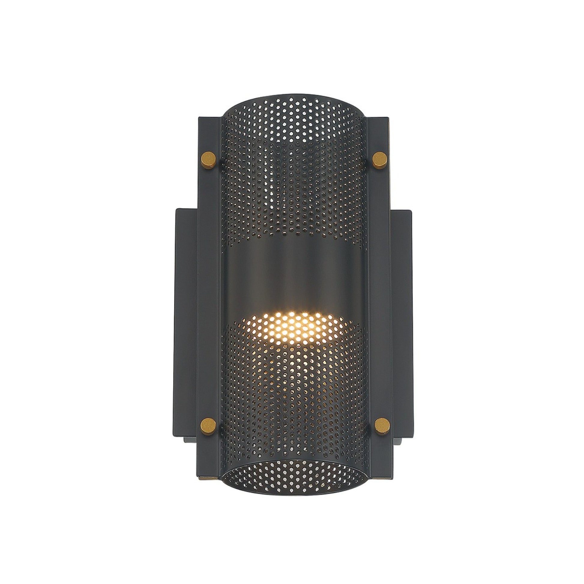 Westcliffe 8" LED Outdoor Wall Sconce, Gold & Black Finish - Bees Lighting