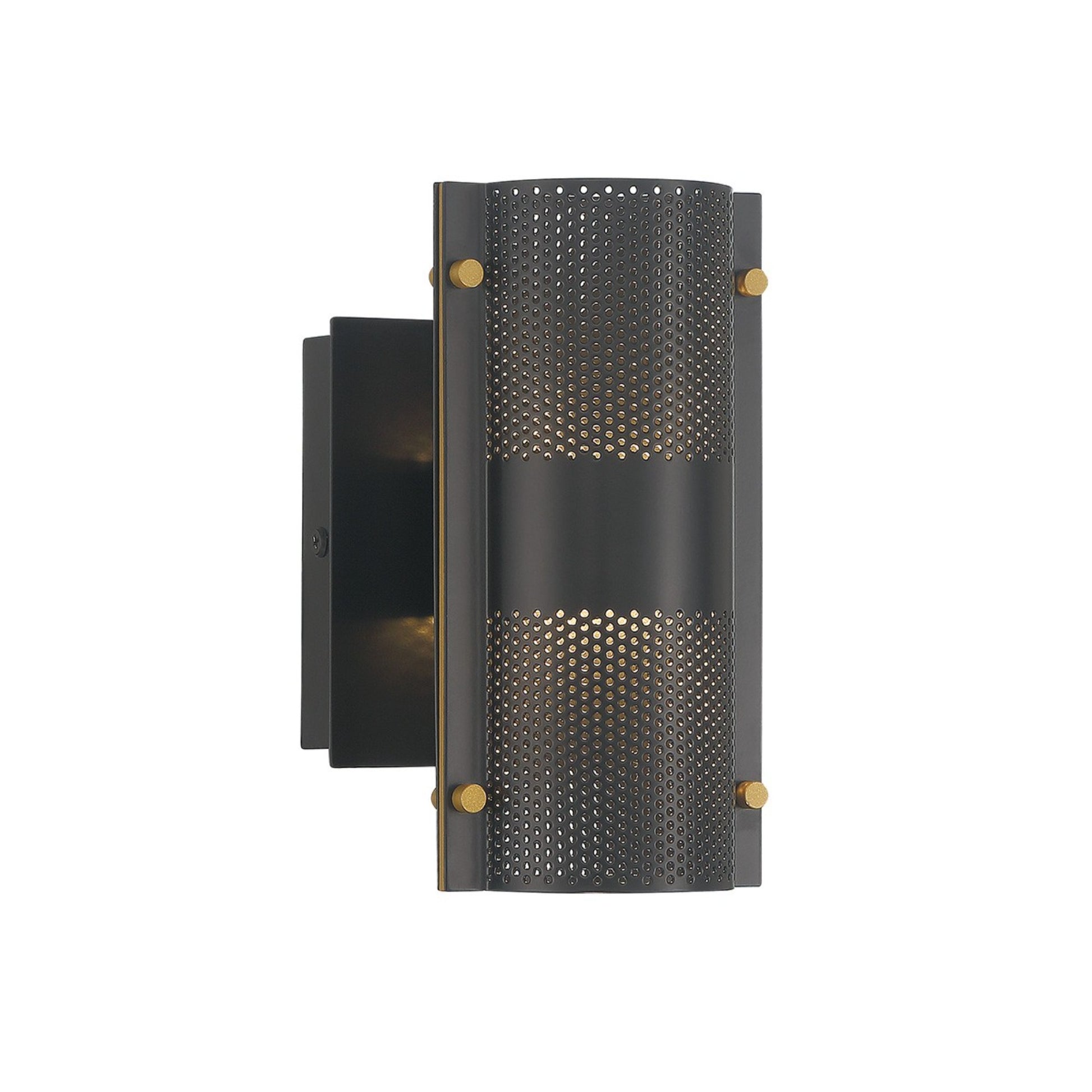Westcliffe 8" LED Outdoor Wall Sconce, Gold & Black Finish - Bees Lighting
