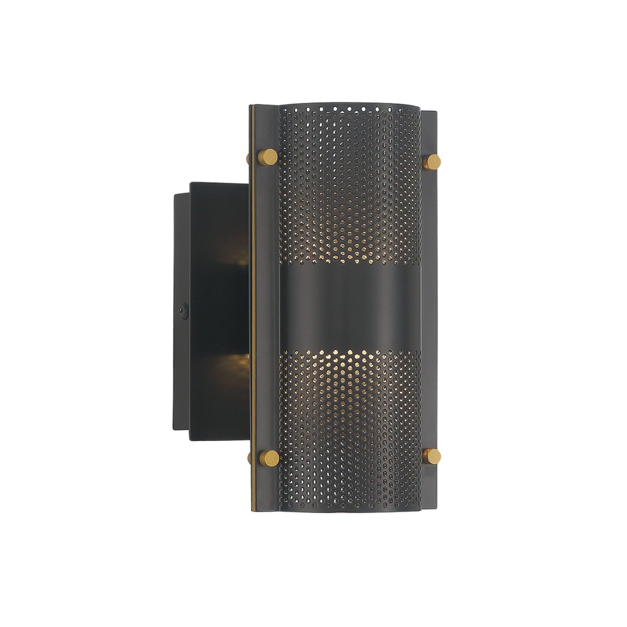 Westcliffe 8" LED Outdoor Wall Sconce, Gold & Black Finish - Bees Lighting