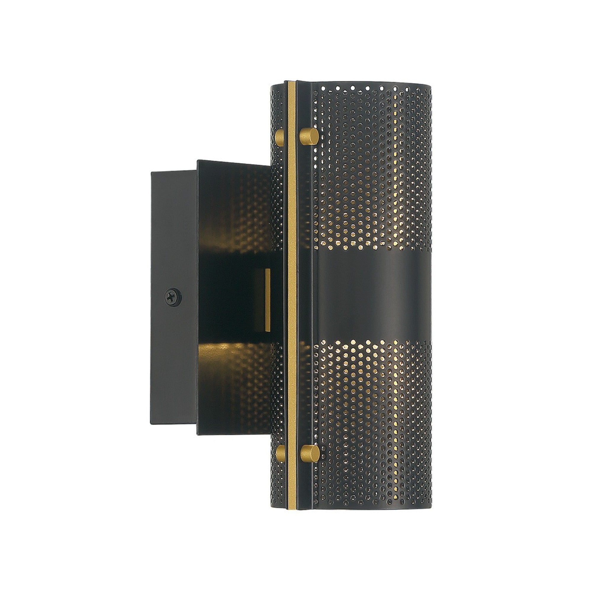 Westcliffe 8" LED Outdoor Wall Sconce, Gold & Black Finish - Bees Lighting