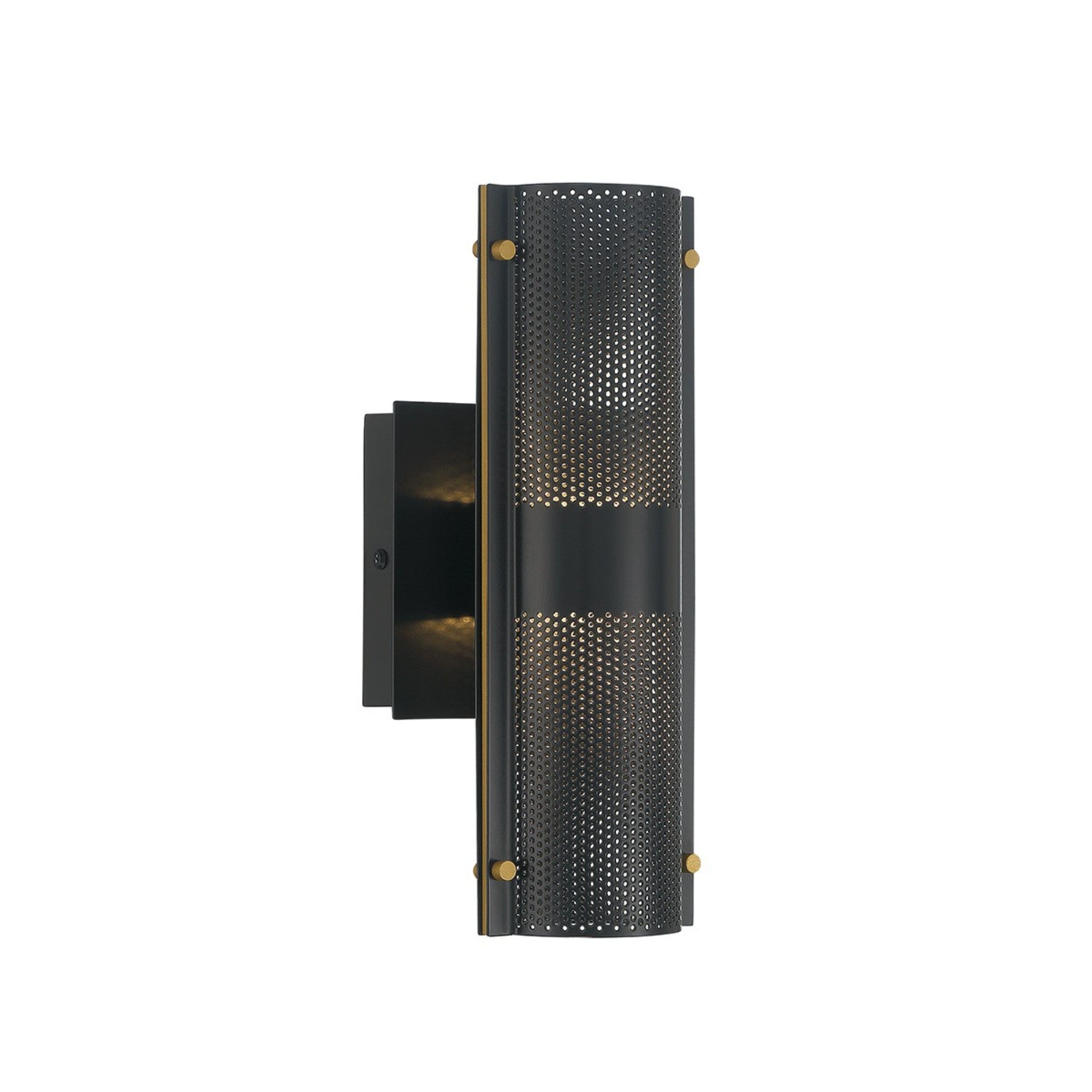 Westcliffe 12" LED Outdoor Wall Sconce, Gold & Black Finish - Bees Lighting