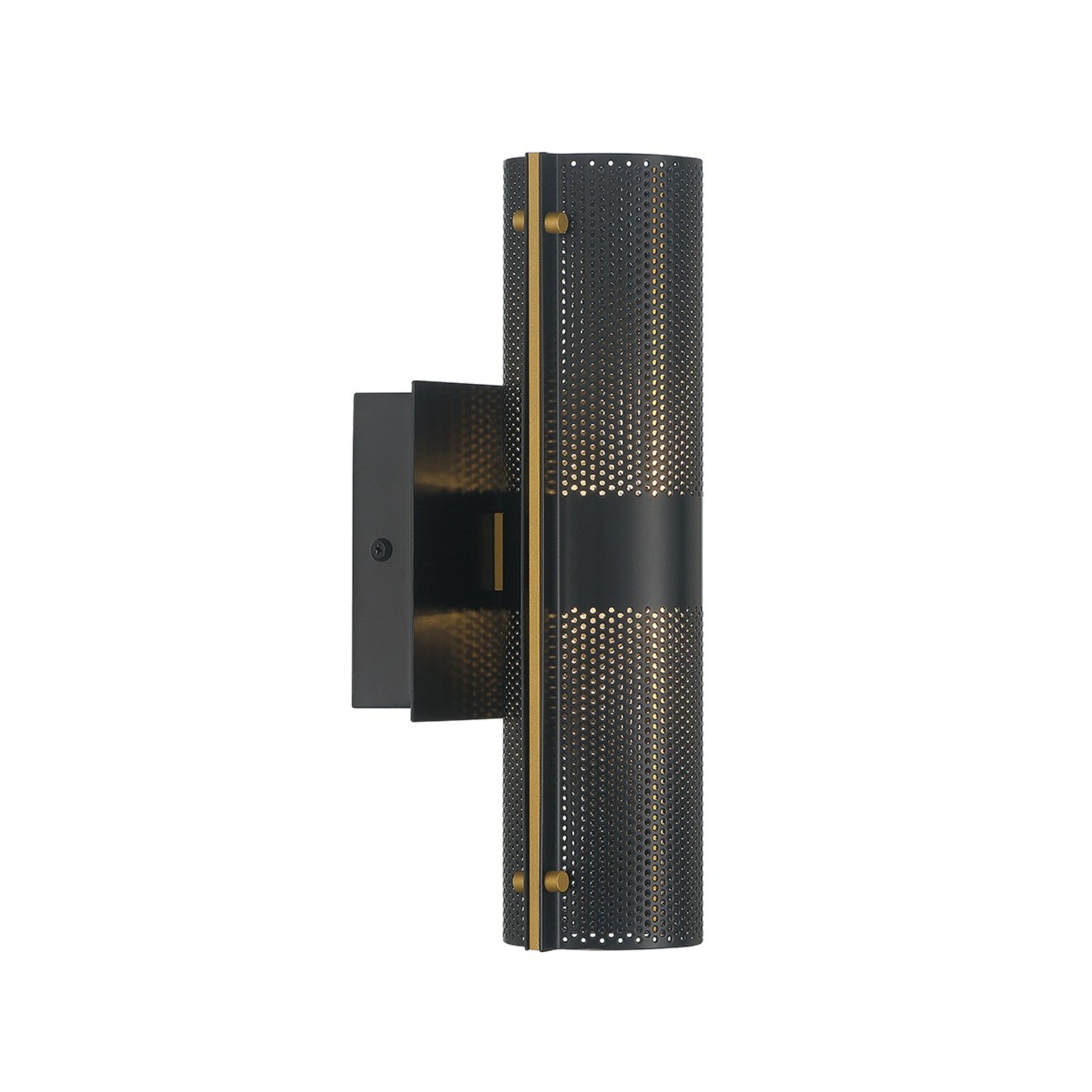 Westcliffe 12" LED Outdoor Wall Sconce, Gold & Black Finish - Bees Lighting